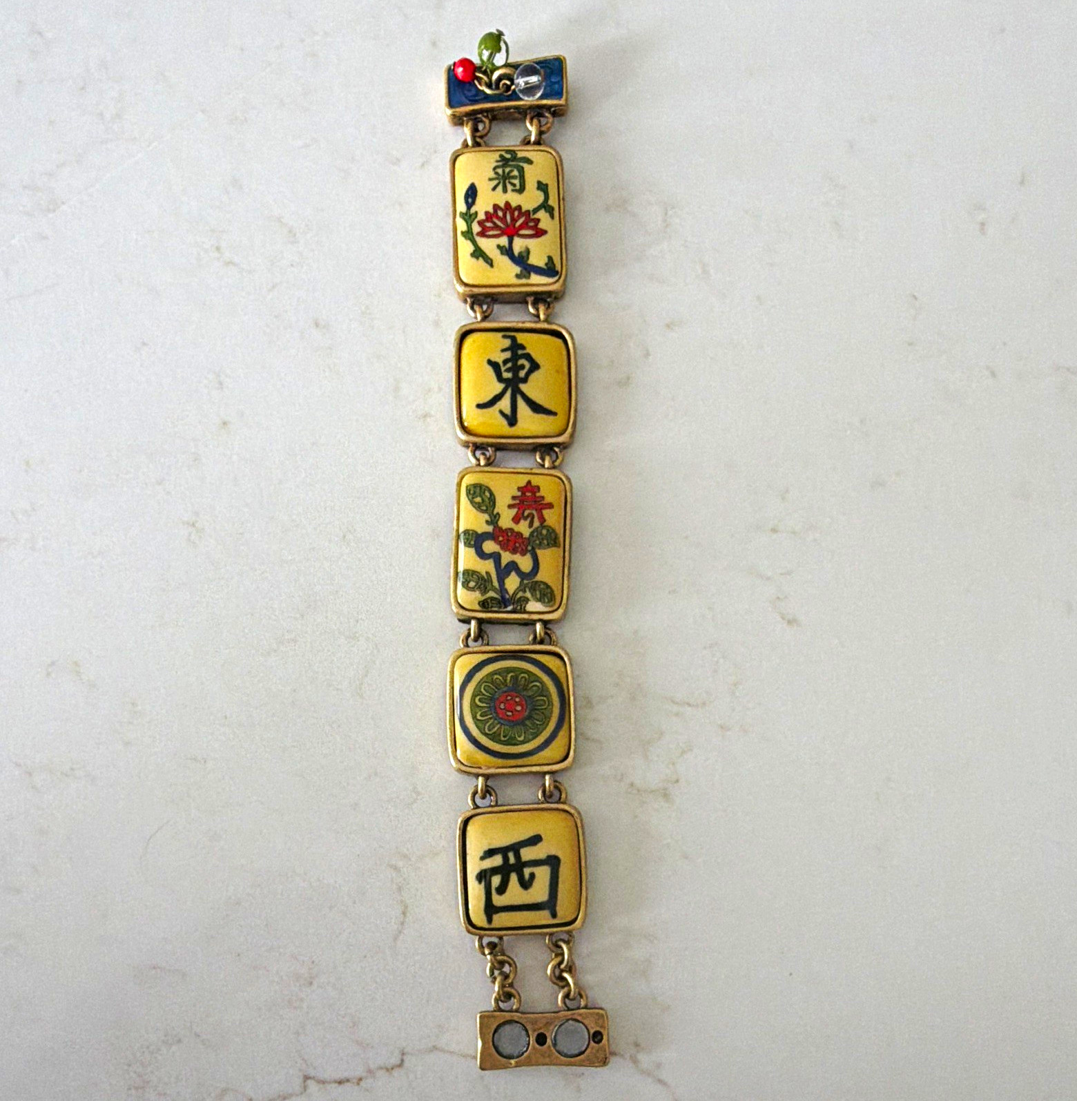 Rare, vintage Mahjong panel link bracelet from Chico's Rare, vintage Mahjong panel link bracelet from Chico's