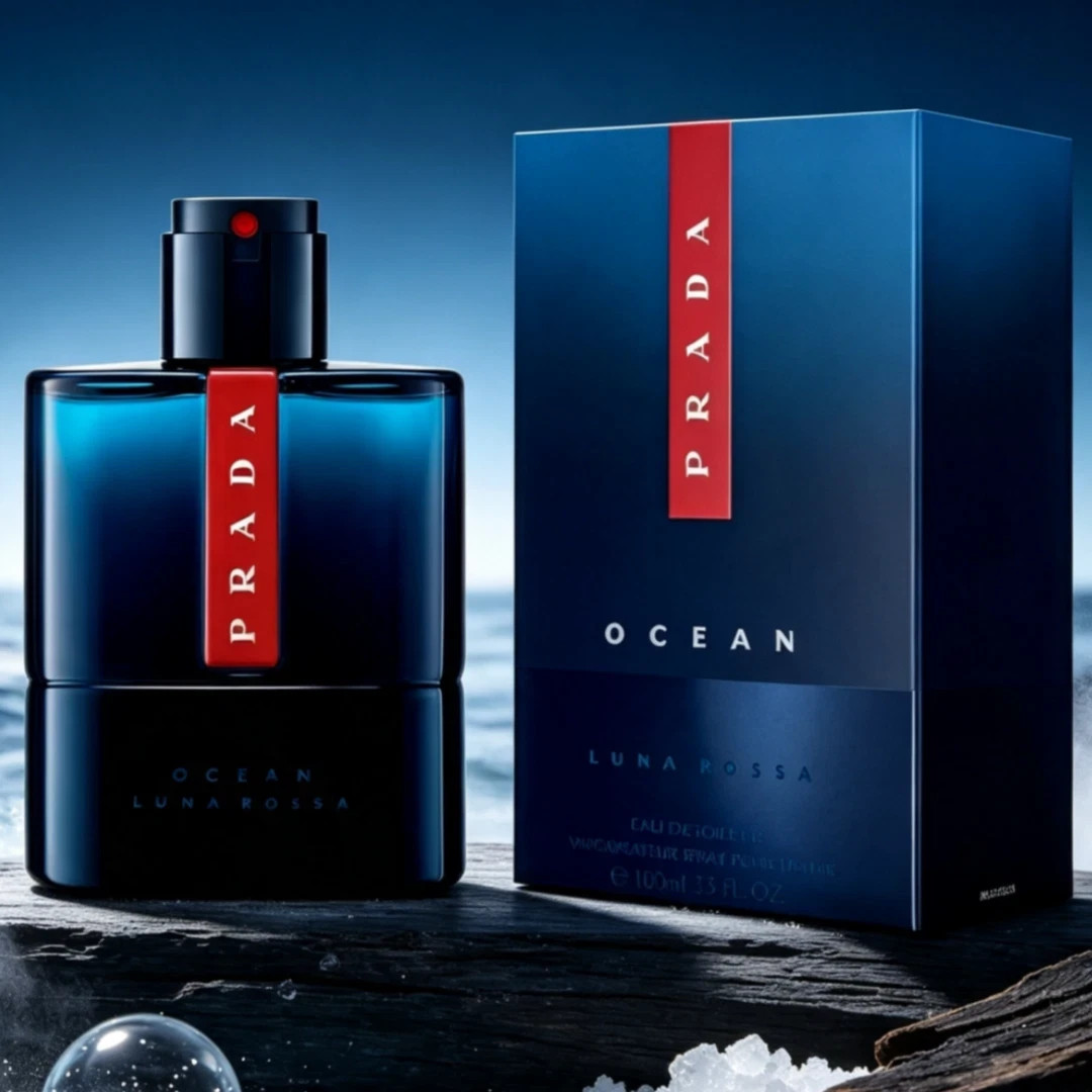 PRADA Luna Rossa Ocean Men`s Eau de Toilette Spray - 3.3 oz