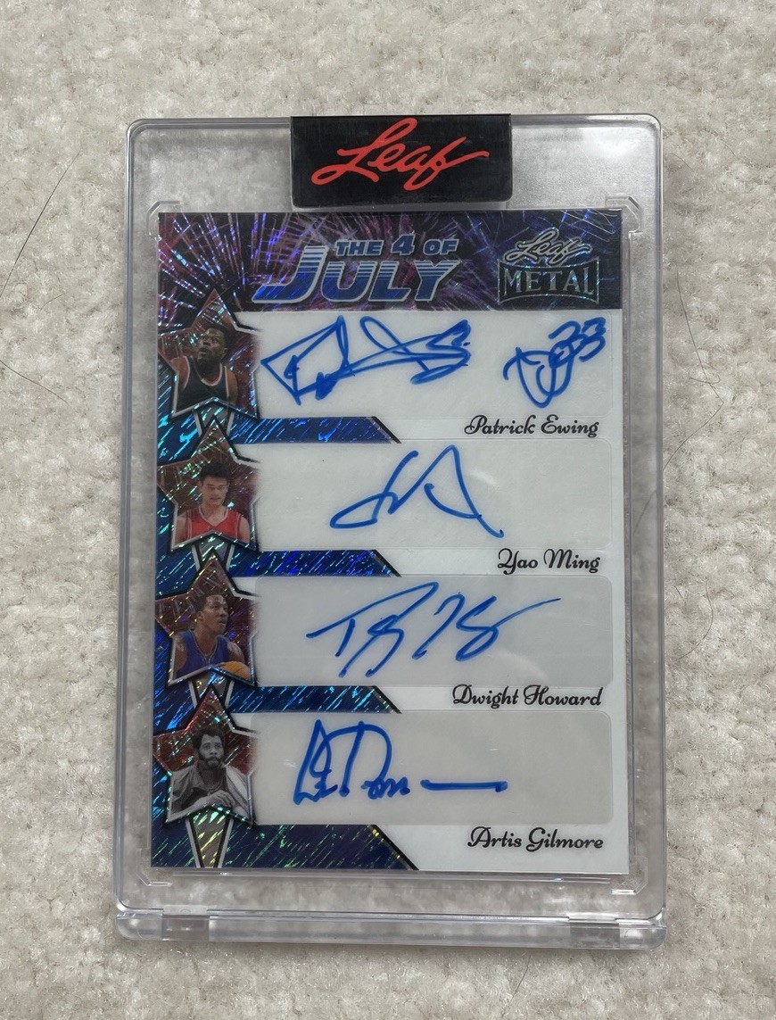 1/1 Quad Auto : Patrick Ewing, Yao Ming Auto , Dwight Howard, Artis Gilmore RARE