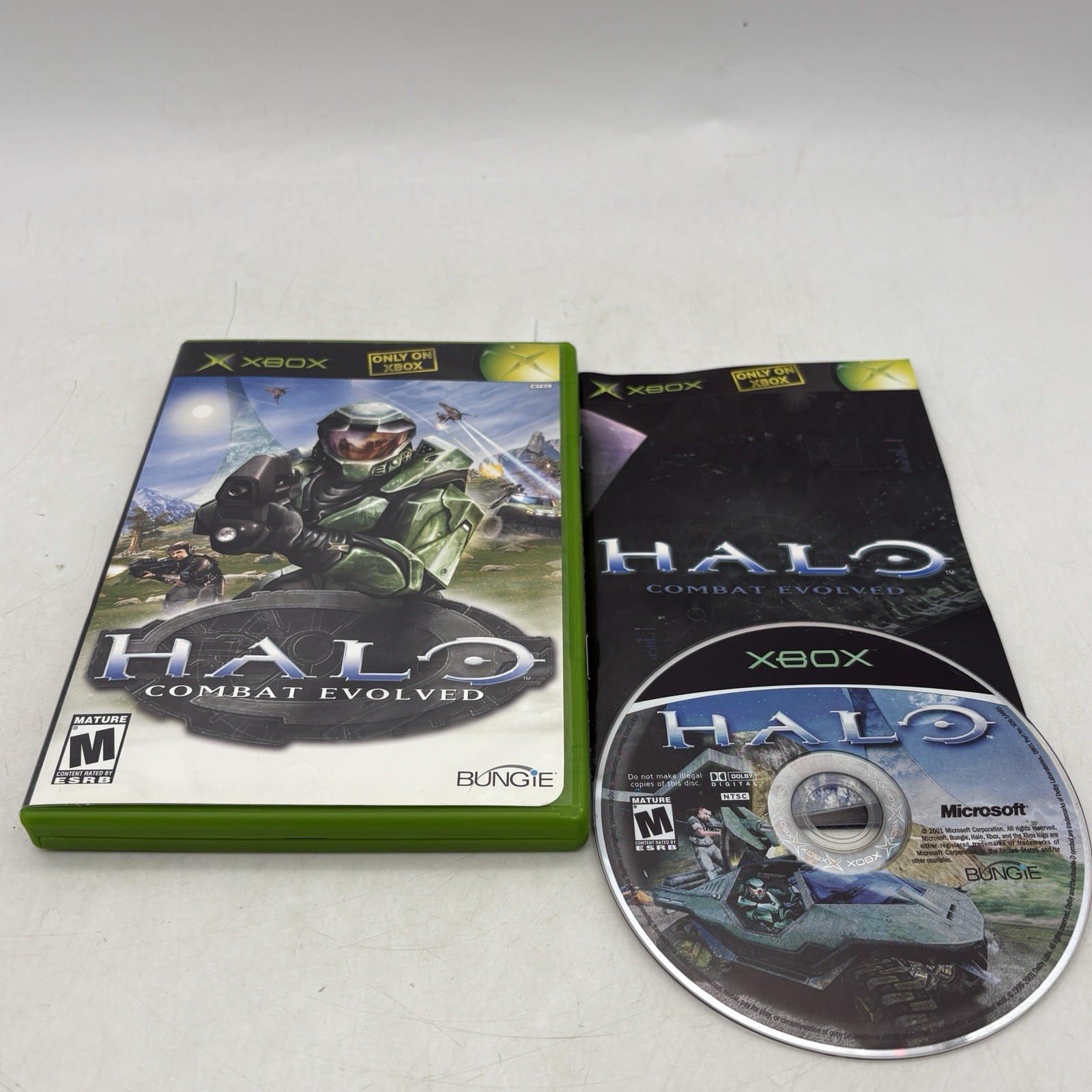 Halo : Combat Evolved First Print Microsoft Xbox Complete w/ Manual CIB Tested