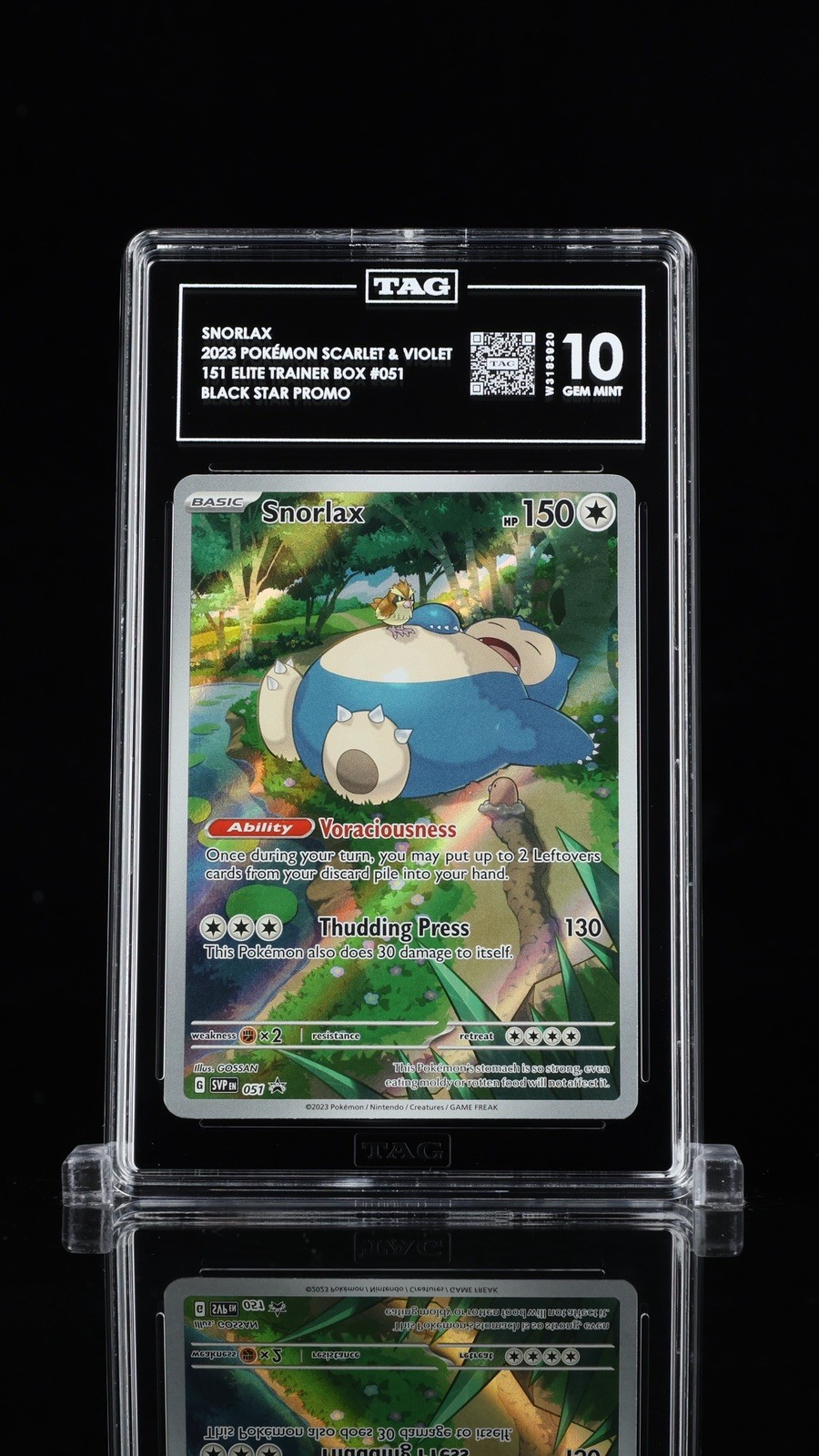 Snorlax 151 ETB Black Star Promo #051 TAG 10 HIGH RANK 37th💎 Snorlax 151 ETB Black Star Promo #051 TAG 10 HIGH RANK 37th💎
