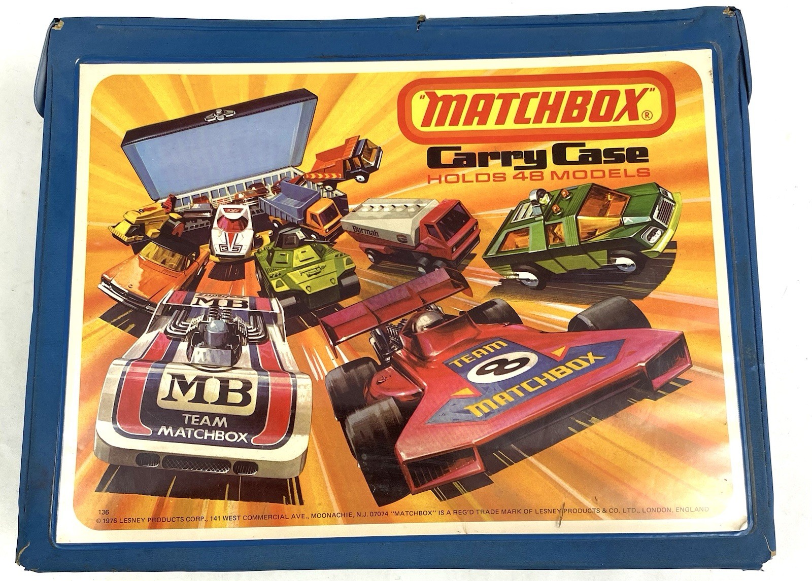 Vintage 1976 Matchbox Carry Case w/40+ NICE Vintage Cars-Trucks & Trailers