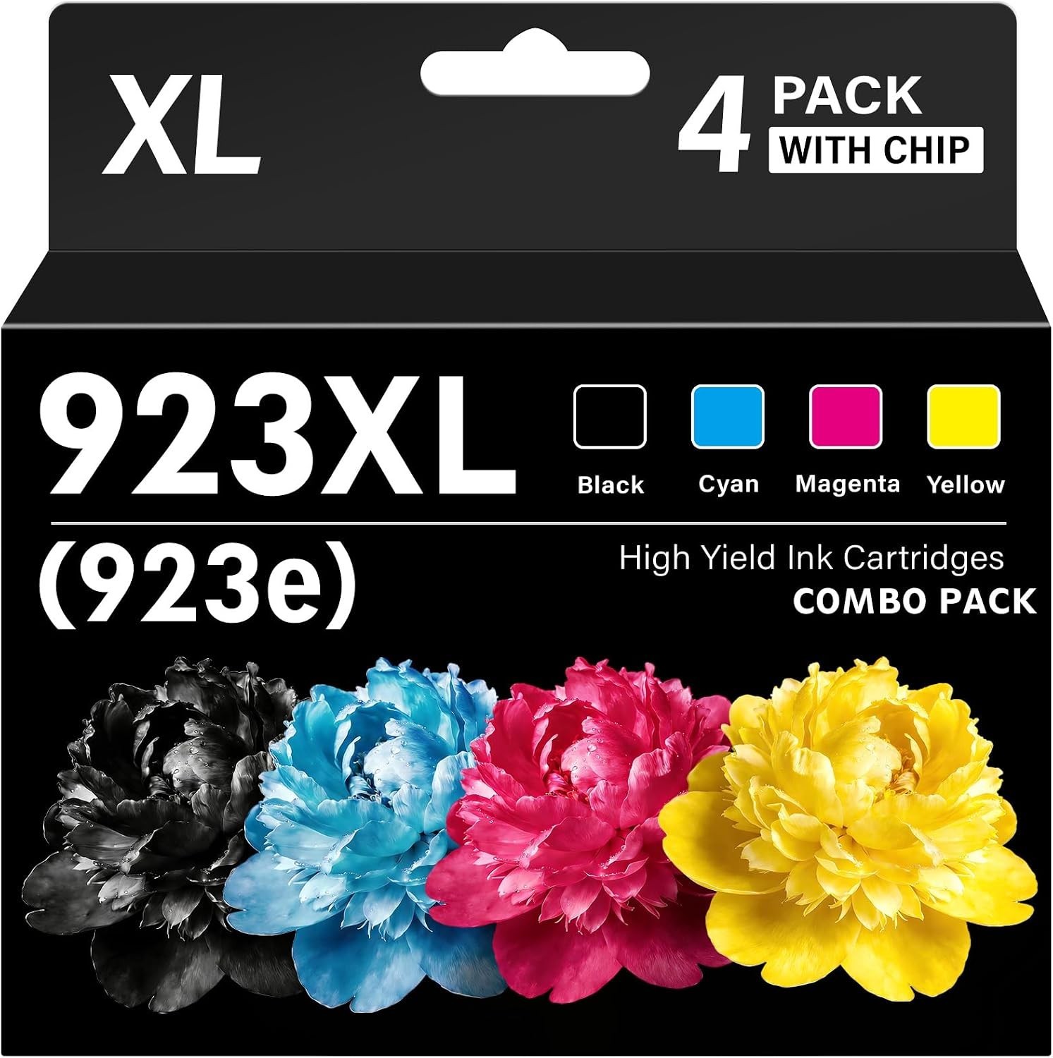 923XL Ink Cartridges Combo Pack for HP Black Cyan Magenta Yellow
