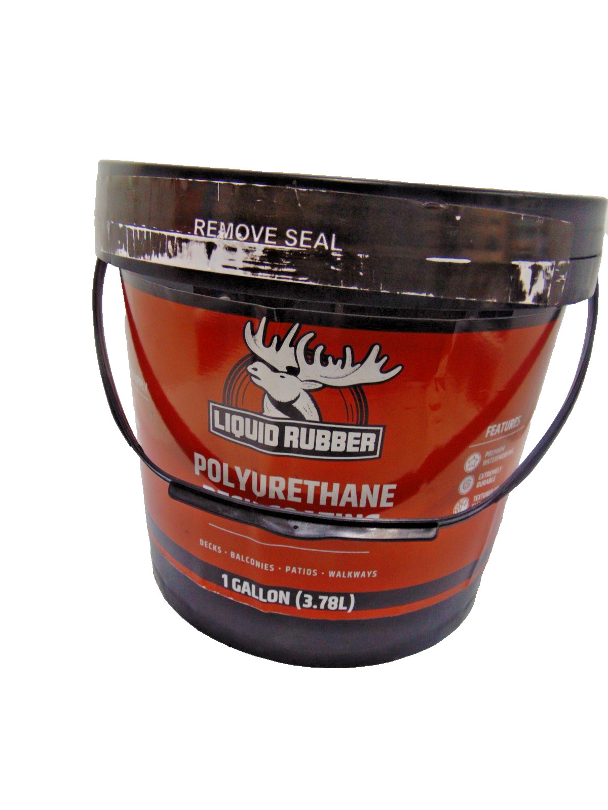 Liquid Rubber Polyurethane Deck Patio Coating 1 Gallon Saddle Brown Smooth