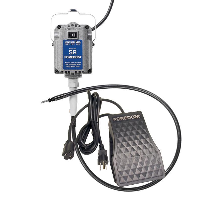 FOREDOM SR MOTOR 1/6HP, 115V, FCT-1 FOOT CONTROL M.SR-FCT FLEX SHAFT 