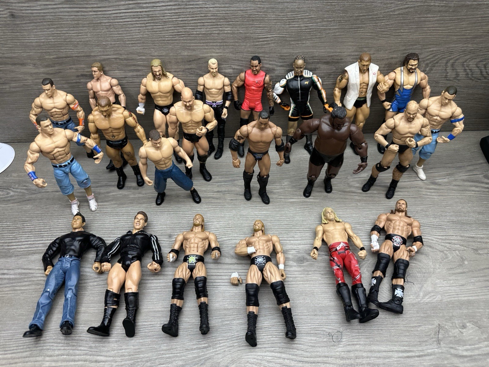 Lot of 22 WWE Jakks Pacific Ruthless Aggression Figures Cena HHH Edge Batista