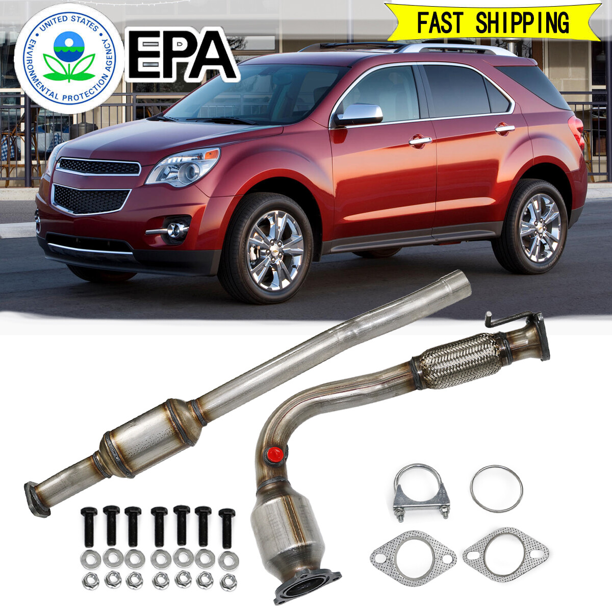 For Chevy Equinox 2.4L BOTH Catalytic Converters 2010 2011-2014 DIRECT FIT 55496 For Chevy Equinox 2.4L BOTH Catalytic Converters 2010 2011-2014 DIRECT FIT 55496