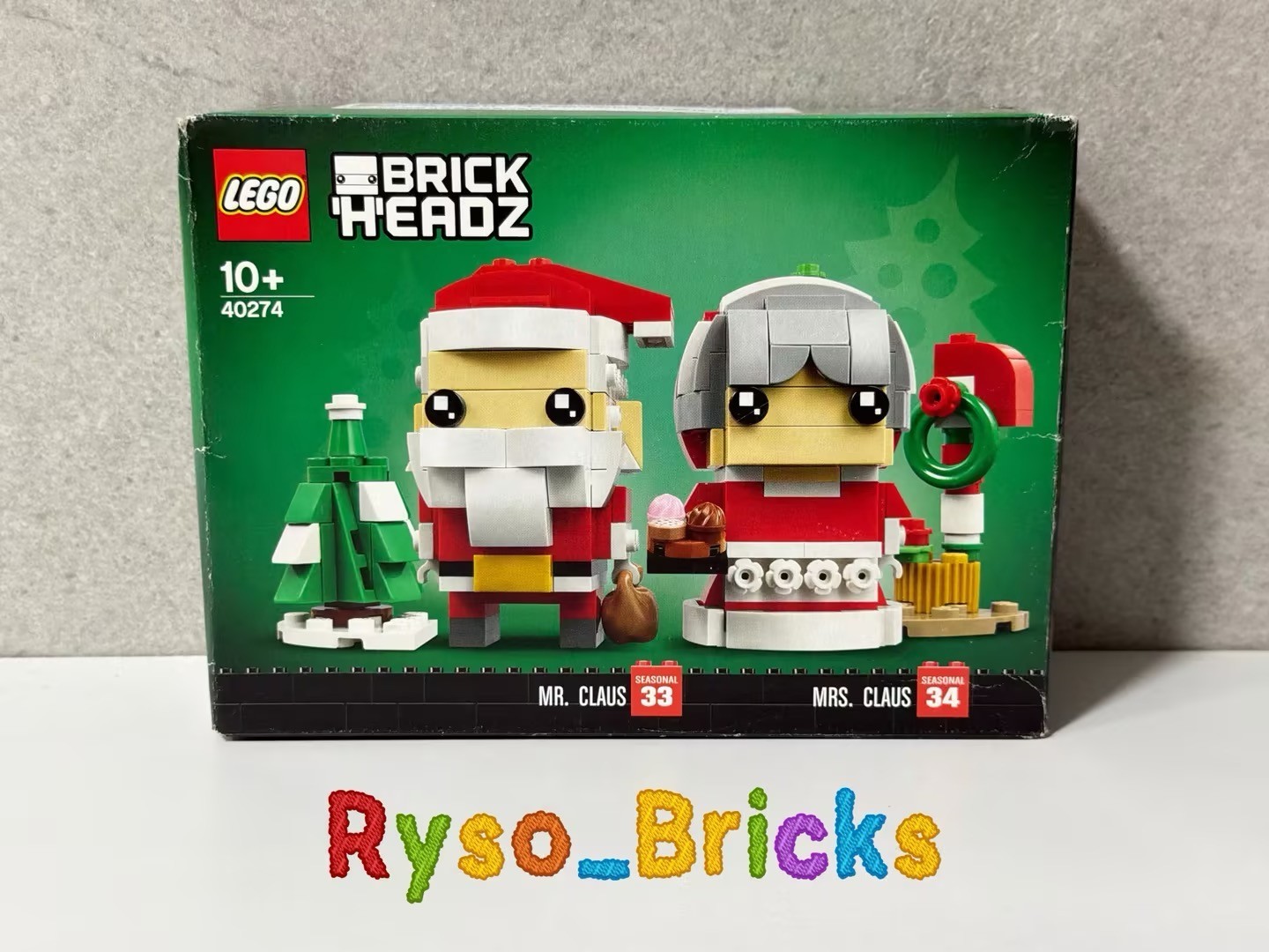 LEGO 40274 BrickHeadz Mr and Mrs Claus Christmas New Factory Sealed