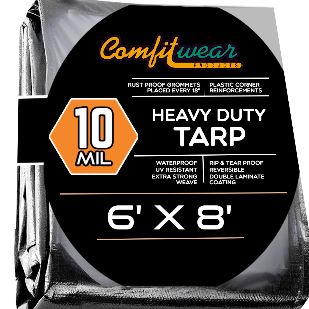 COMFITWEAR Super Heavy Duty Tarp Cover Reinforce Multi-Purpose Tarp Cover