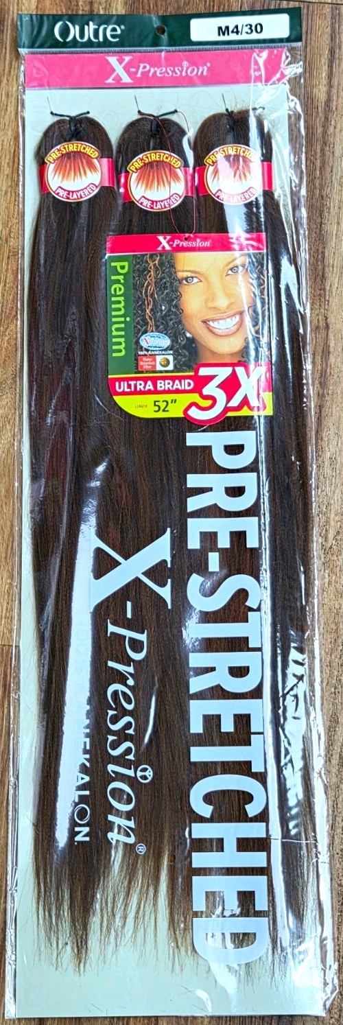Outre X-Pression Pre-Stretched 3X Kanekalon Braid Hair Extension 52in