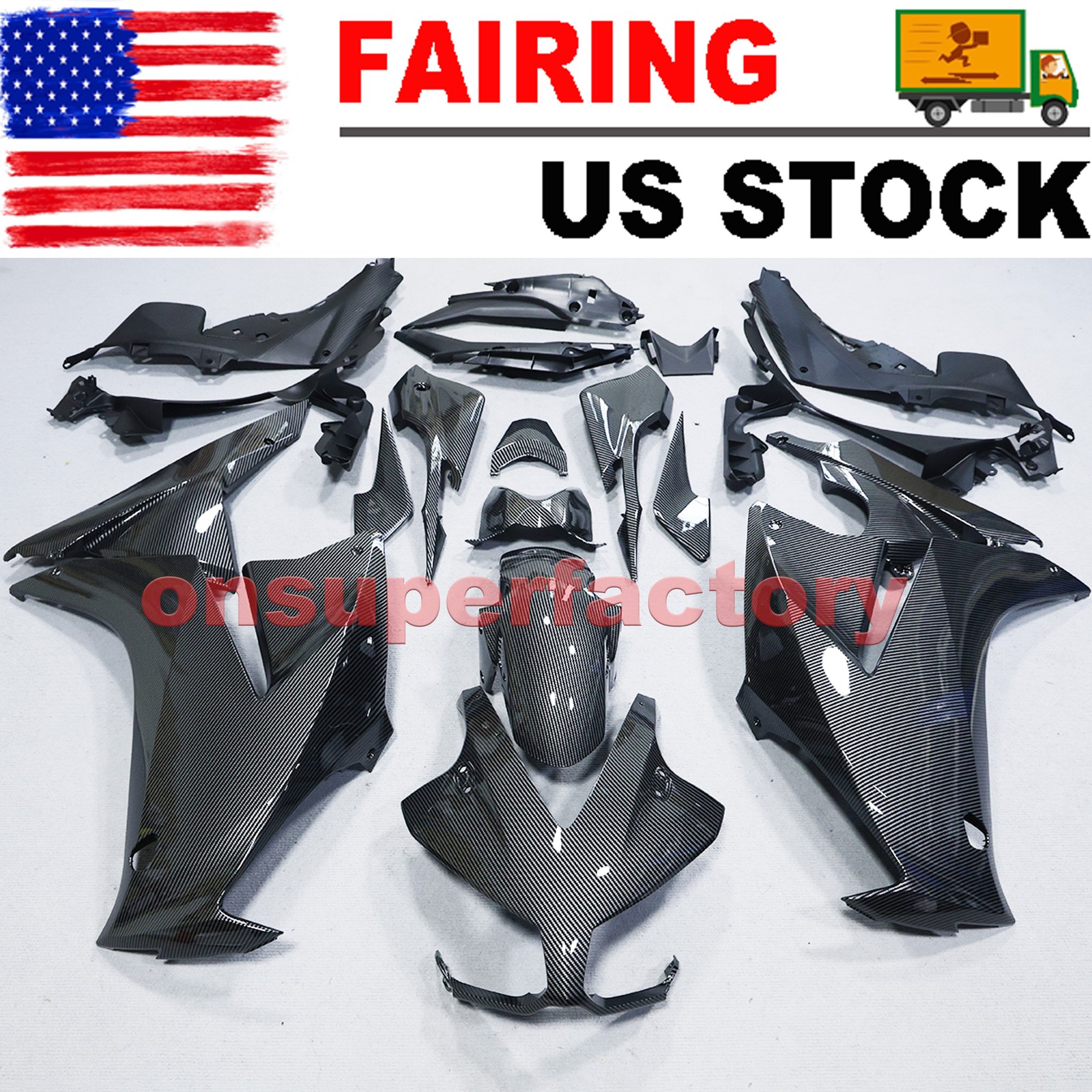 Carbon Fiber Style Fairing Bodywork Kits For Honda CBR300R 2015-2023 2019 2020