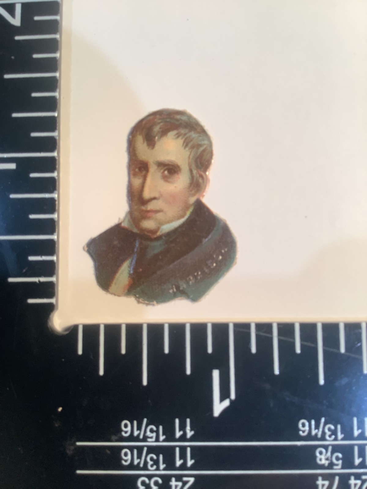 Vintage 1880’s (Small) Victorian Die Cut Scrap President William Harrison Gd