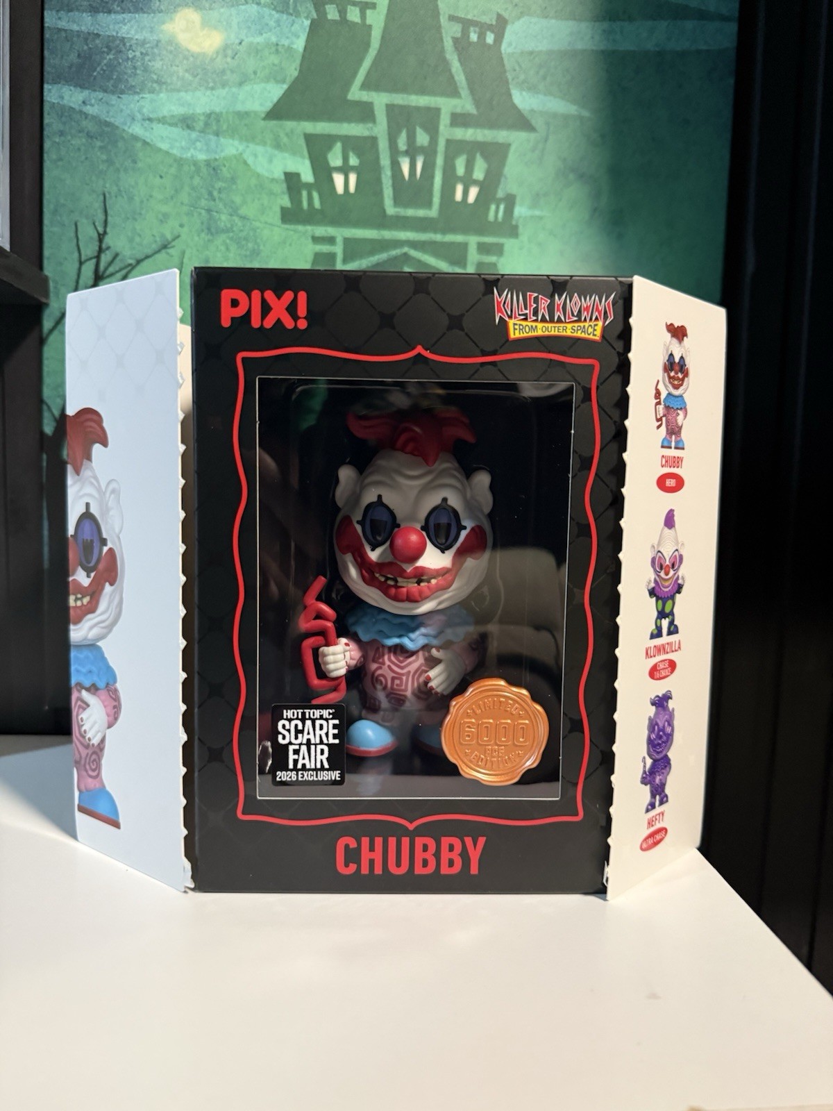 Thrilljoy PIX Killer Klowns Chubby Figurine Hot Topic Scare Fair 2026 LE Thrilljoy PIX Killer Klowns Chubby Figurine Hot Topic Scare Fair 2026 LE