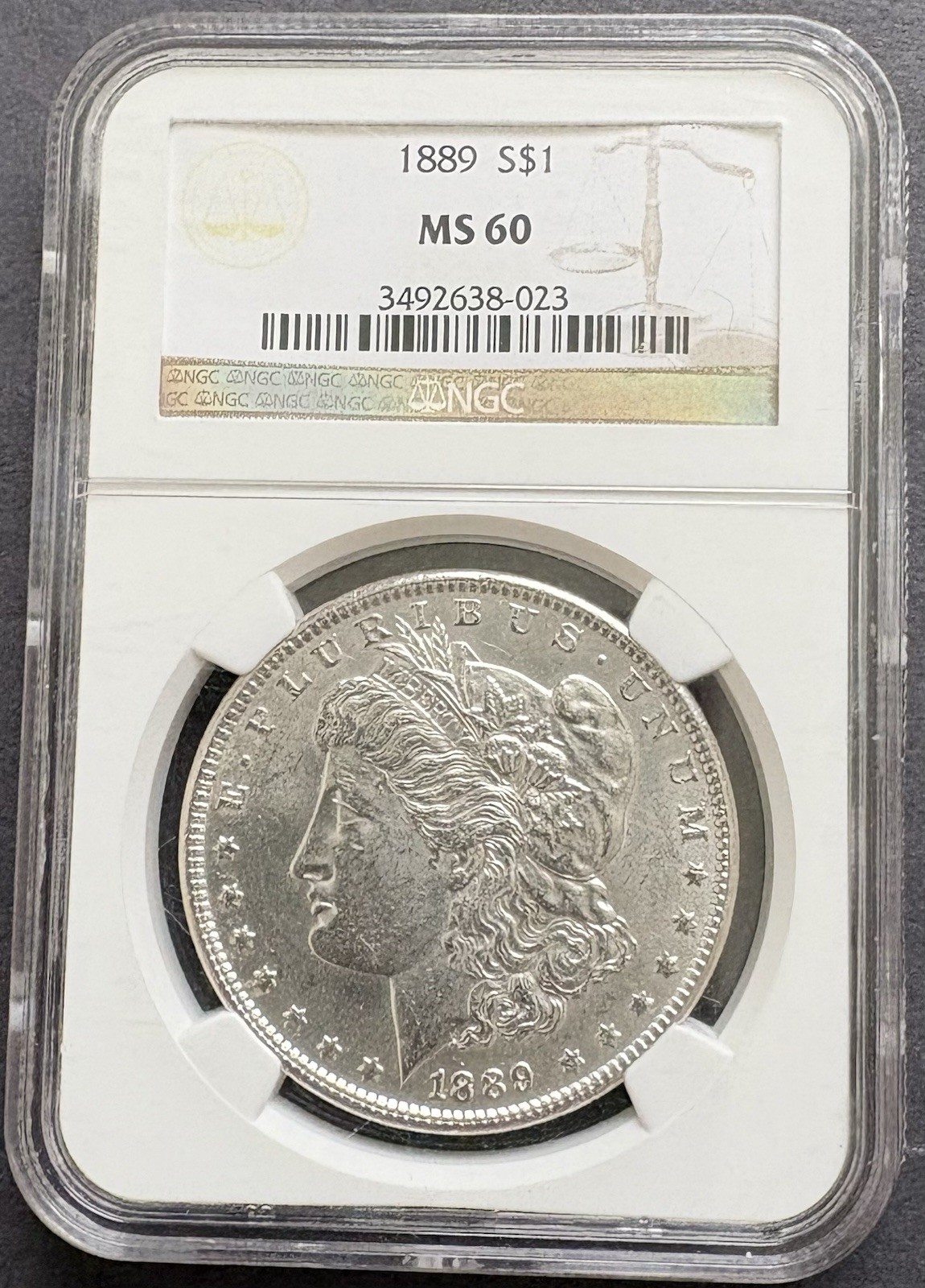 1889-P  $1  MORGAN SILVER DOLLAR  \