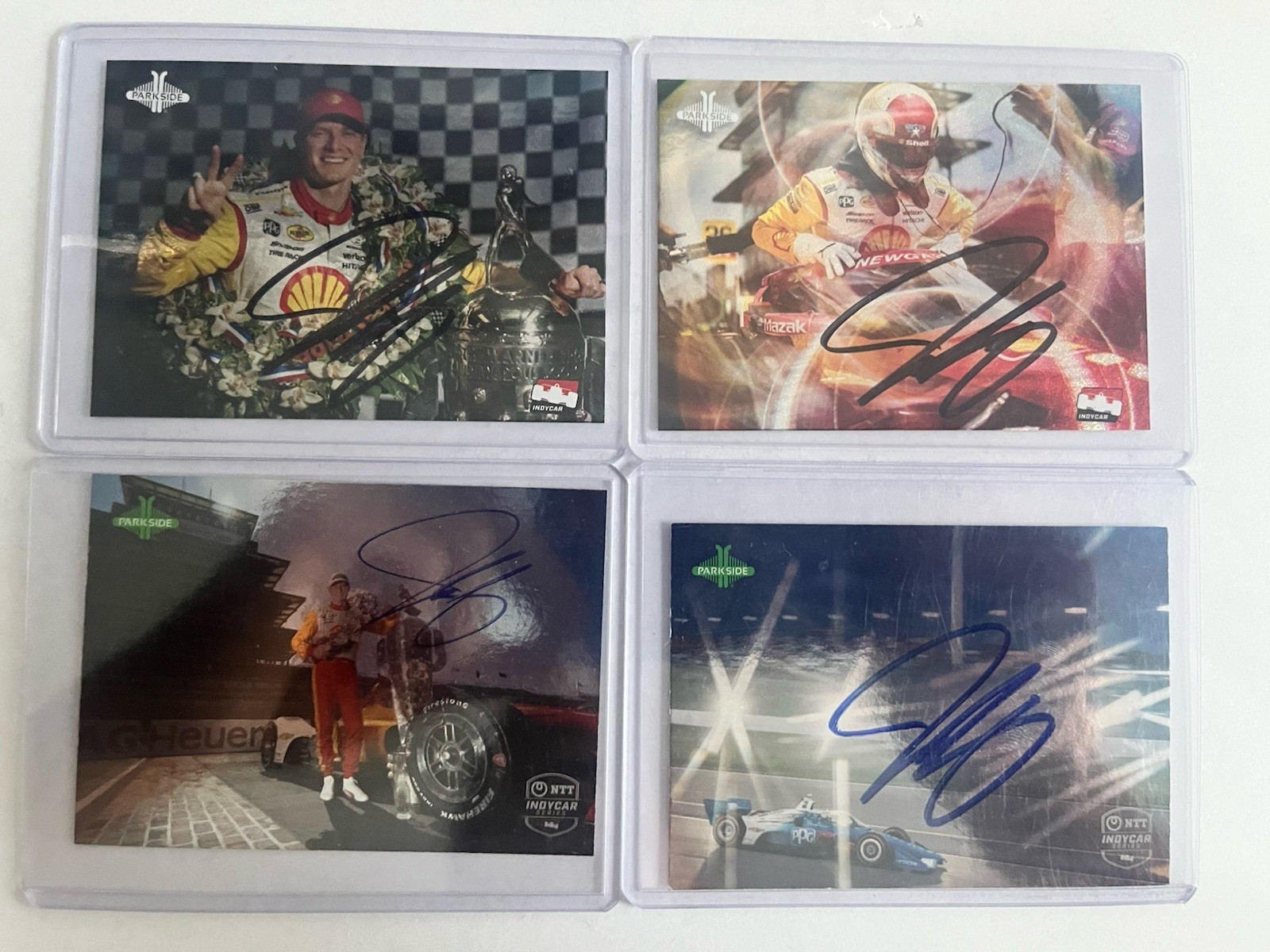 Parkside INDYCAR Cards autographed Josef Newgarden Iconic Images 4 Card Lot