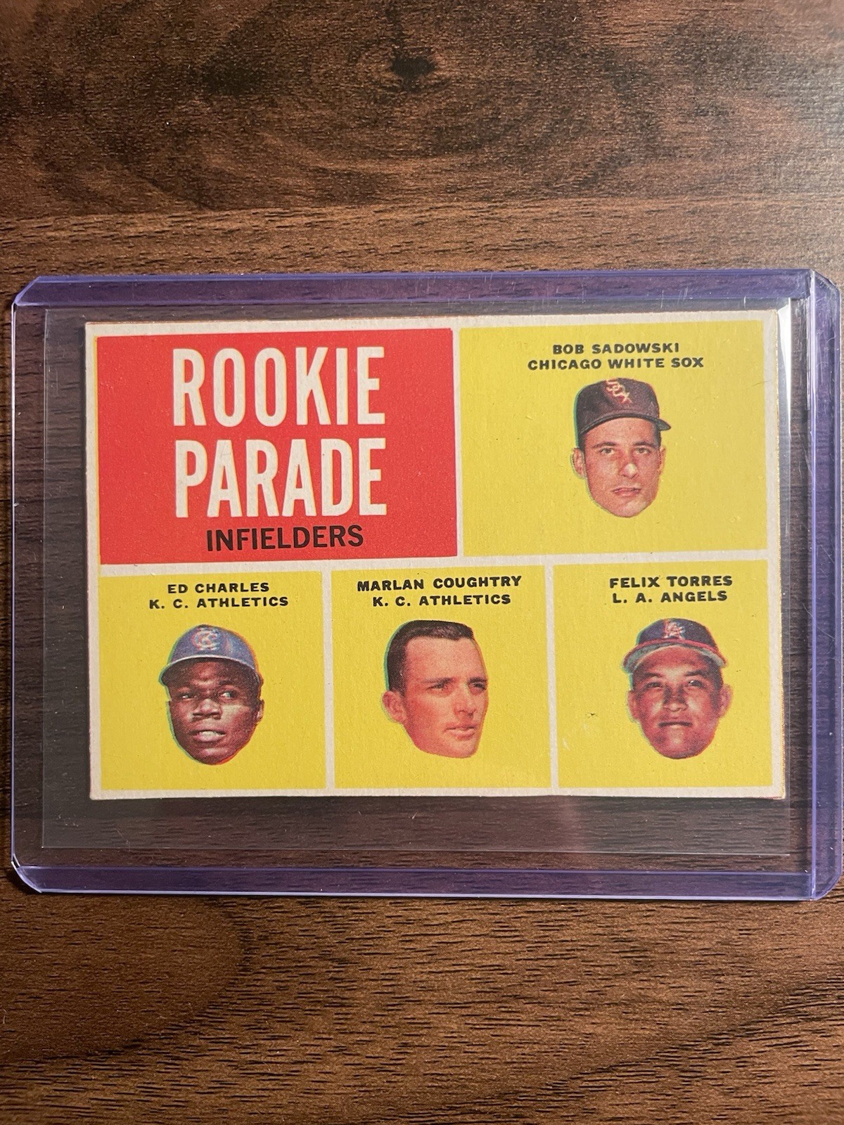 1962 Topps High # Rookie Parade Infielders RC #595 Sadowski Charles Torres