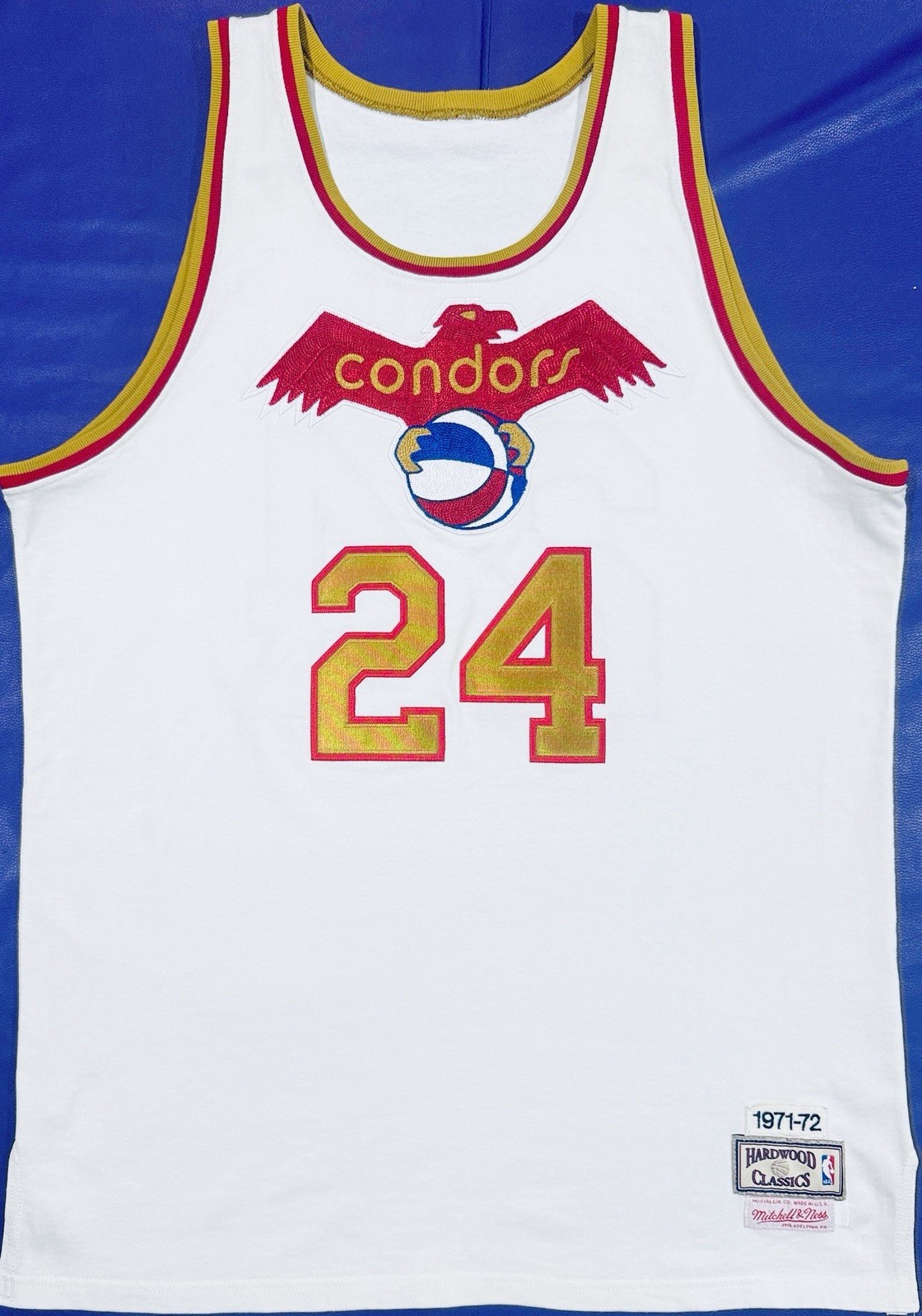 Authentic 1971-72 MIKE LEWIS Pittsburgh Condors Mitchell & Ness Jersey 48 ABA US