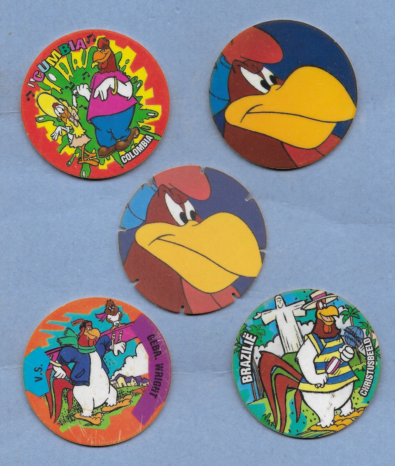 FOGHORN LEGHORN POGS LOT of 5 1995 SMITHS 1996 WALKERS LOONEY TUNES WARNER BROS FOGHORN LEGHORN POGS LOT of 5 1995 SMITHS 1996 WALKERS LOONEY TUNES WARNER BROS