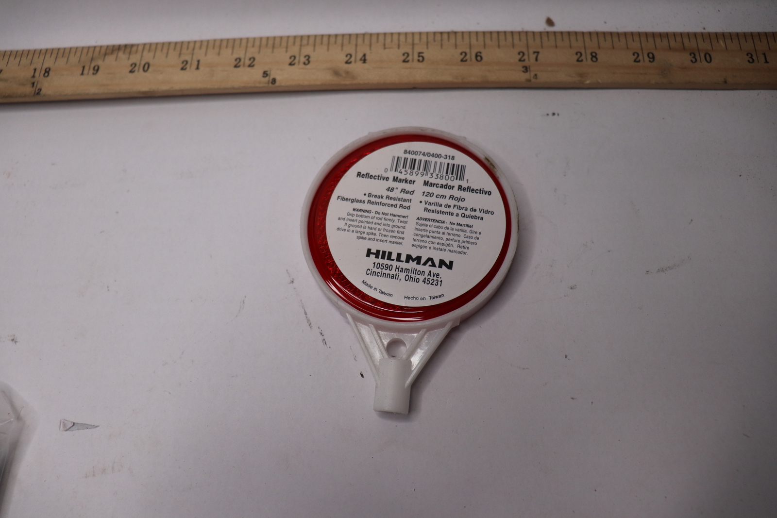 Hillman Round Red Driveway Marker 48\