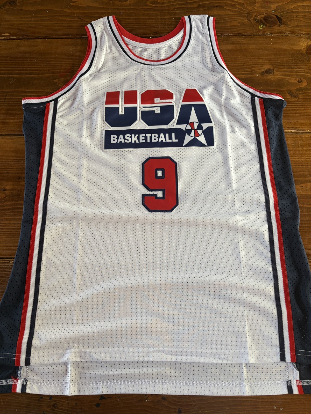 Michael Jordan #9 USA 1992 Dream Team Jersey Men’s Large New Olympic Bulls Michael Jordan #9 USA 1992 Dream Team Jersey Men’s Large New Olympic Bulls