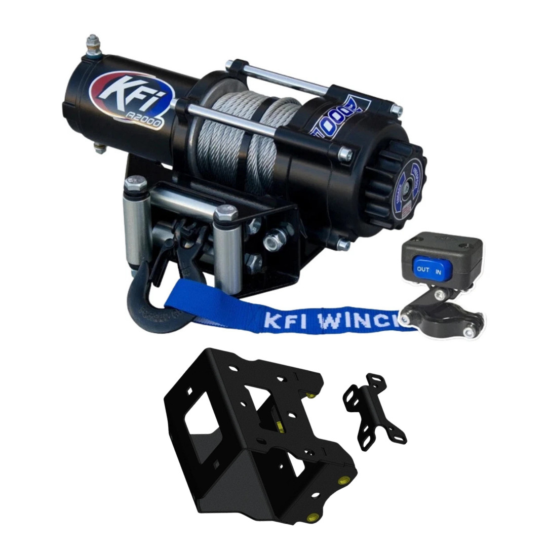 KFI ATV 2000lbs Winch & Mount Kit 2012-2026 Polaris Sportsman 850 XP Ultimate