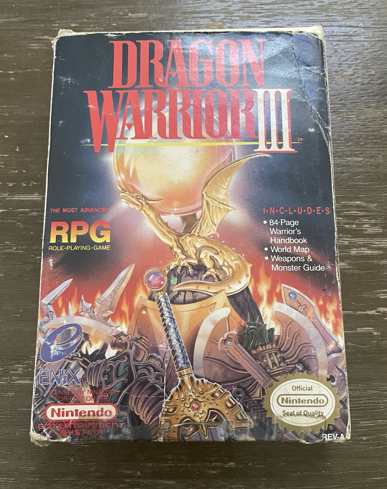 Nintendo NES Dragon Warrior 3 In Acceptable Condition.