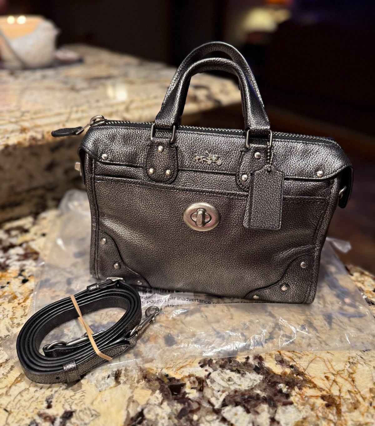 Coach NWT Rhyder 24 Satchel Top Handle Bag Detach. Strap Crossbody