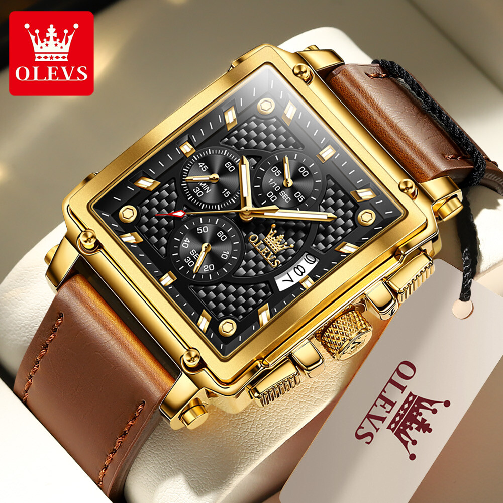 OLEVS New Luxury Men's Watches Quartz Watch Waterproof Luminous Wristwatches