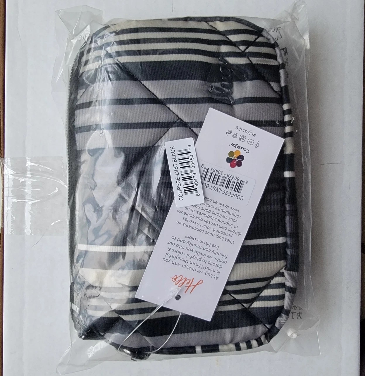 Lug Coupe SE Convertible Crossbody Bag Love Stripe Black Zip Detachable Strap Lug Coupe SE Convertible Crossbody Bag Love Stripe Black Zip Detachable Strap