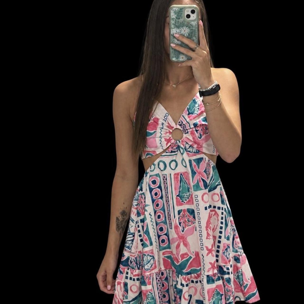 Shein Women\'s Multi and Pink Dress Shein Women\'s Multi and Pink Dress