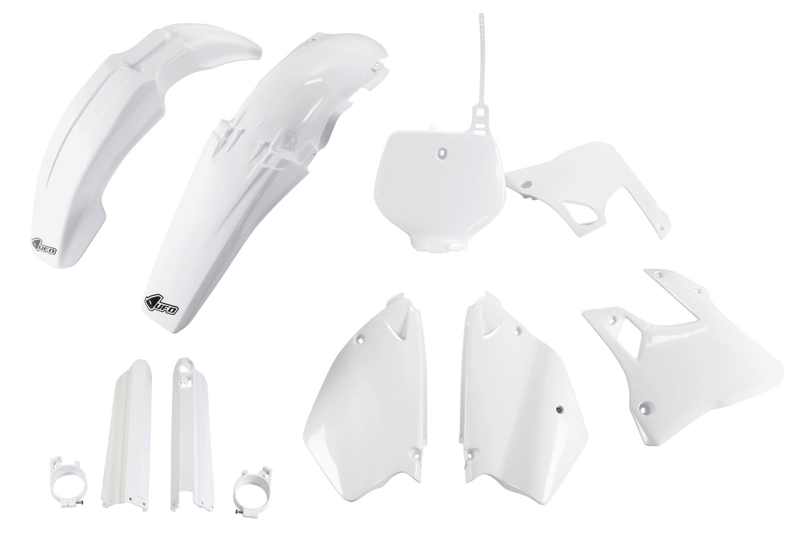 UFO White Plastic Kit fits Yamaha: YZ125 (1996-1999), YZ250 (1996-1999)