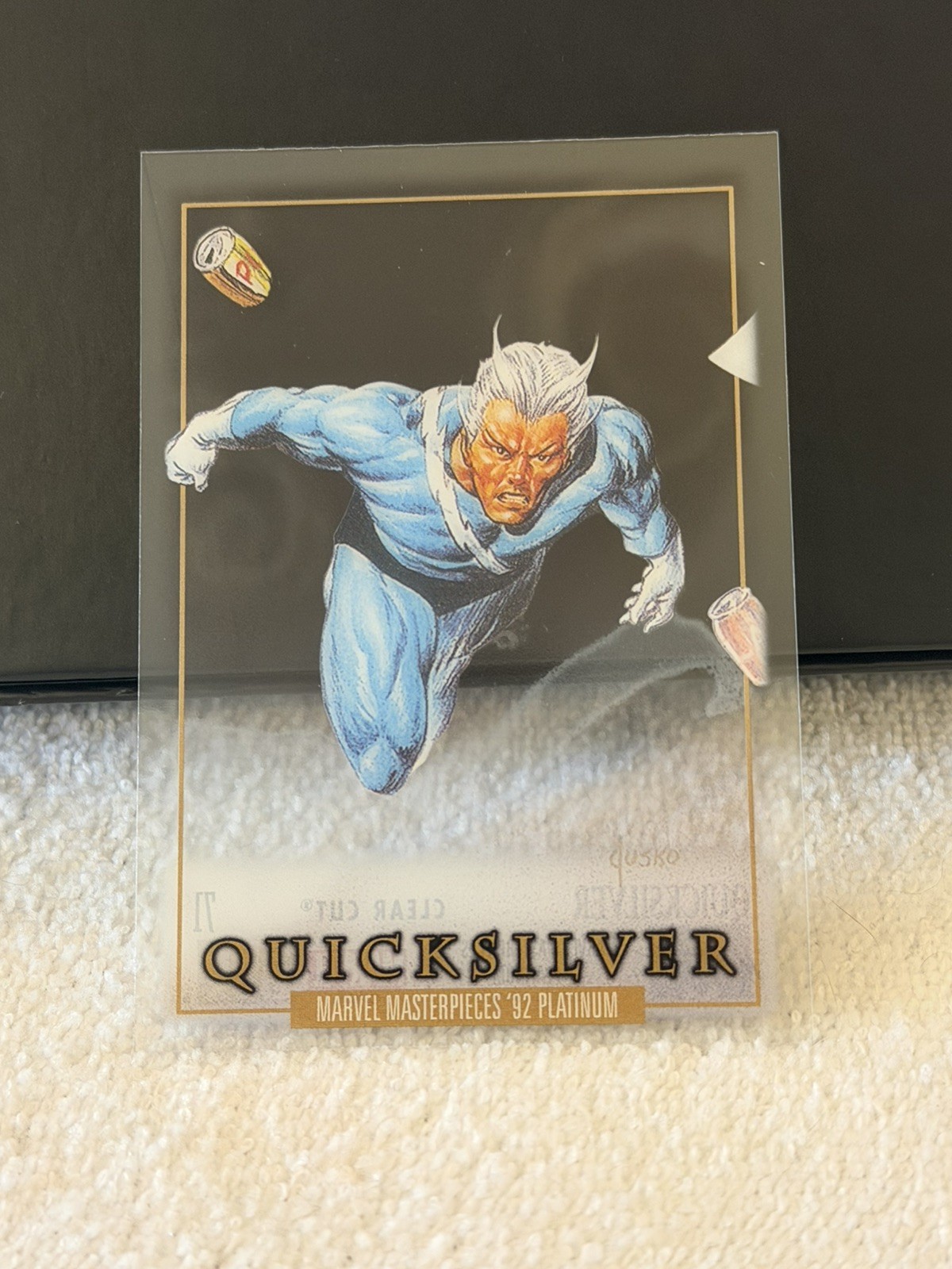2024 SkyBox Marvel Masterpieces ’92 Platinum Quicksilver #71 Clear Cut 