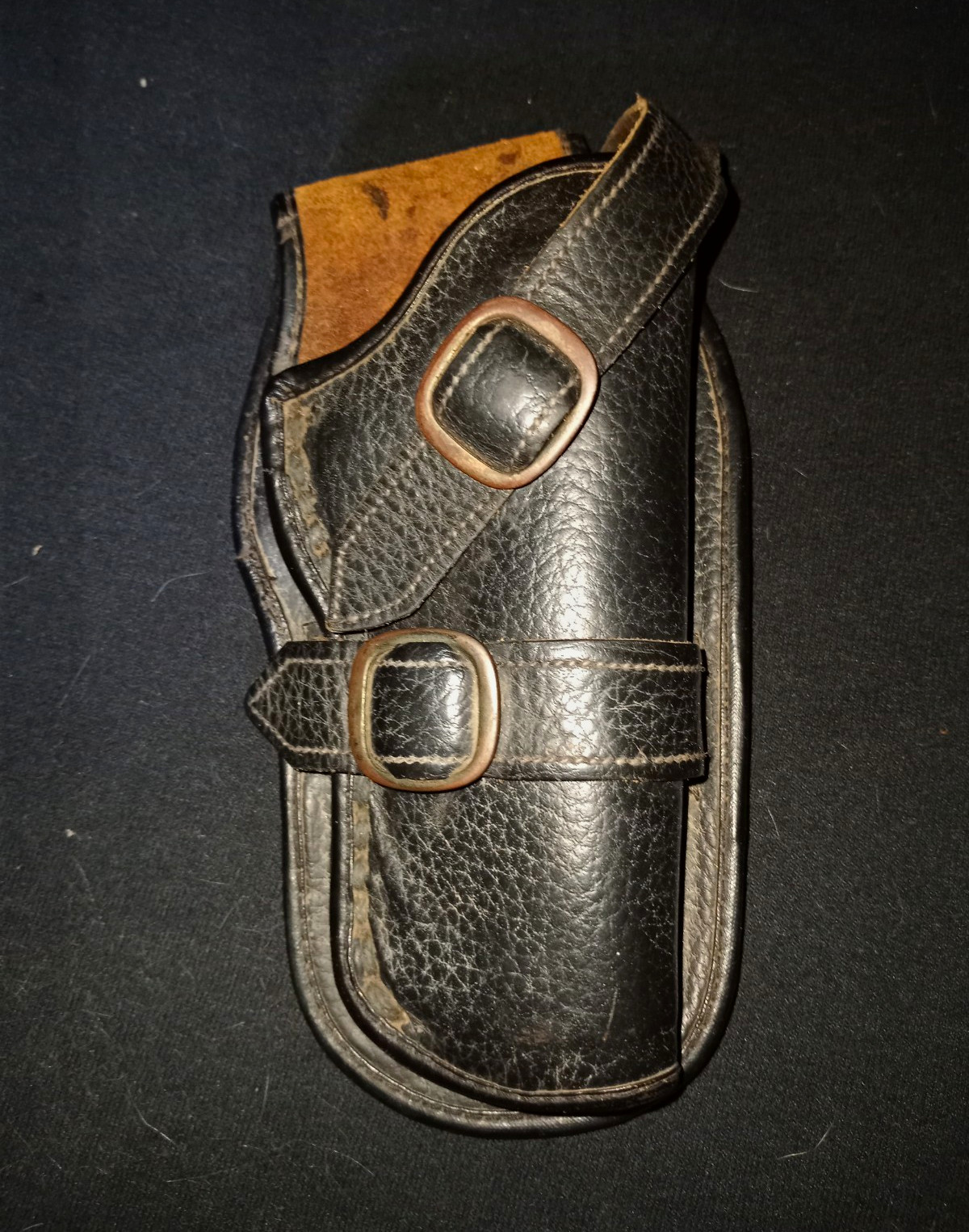 awesome vintage black leather holster 