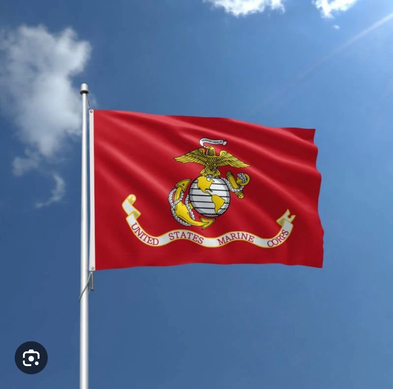 US Marine Corps Flag 3x5 ft in Red Polyester Three layer Double-Sided.