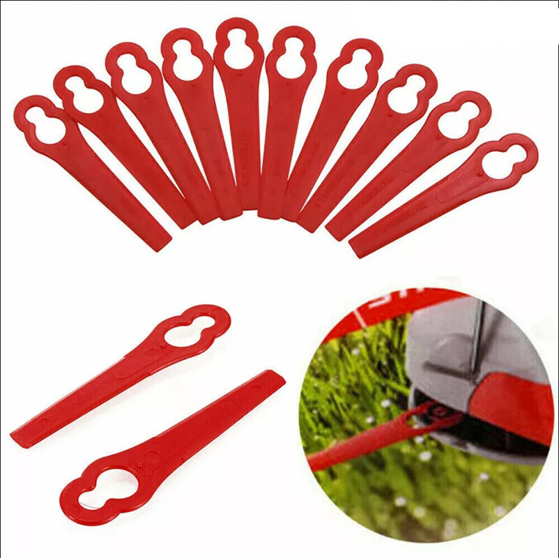 10/100X Grass Trimmer Plastic Blades for Crop Weed Garden Lawn OZITO BOSH KULLER