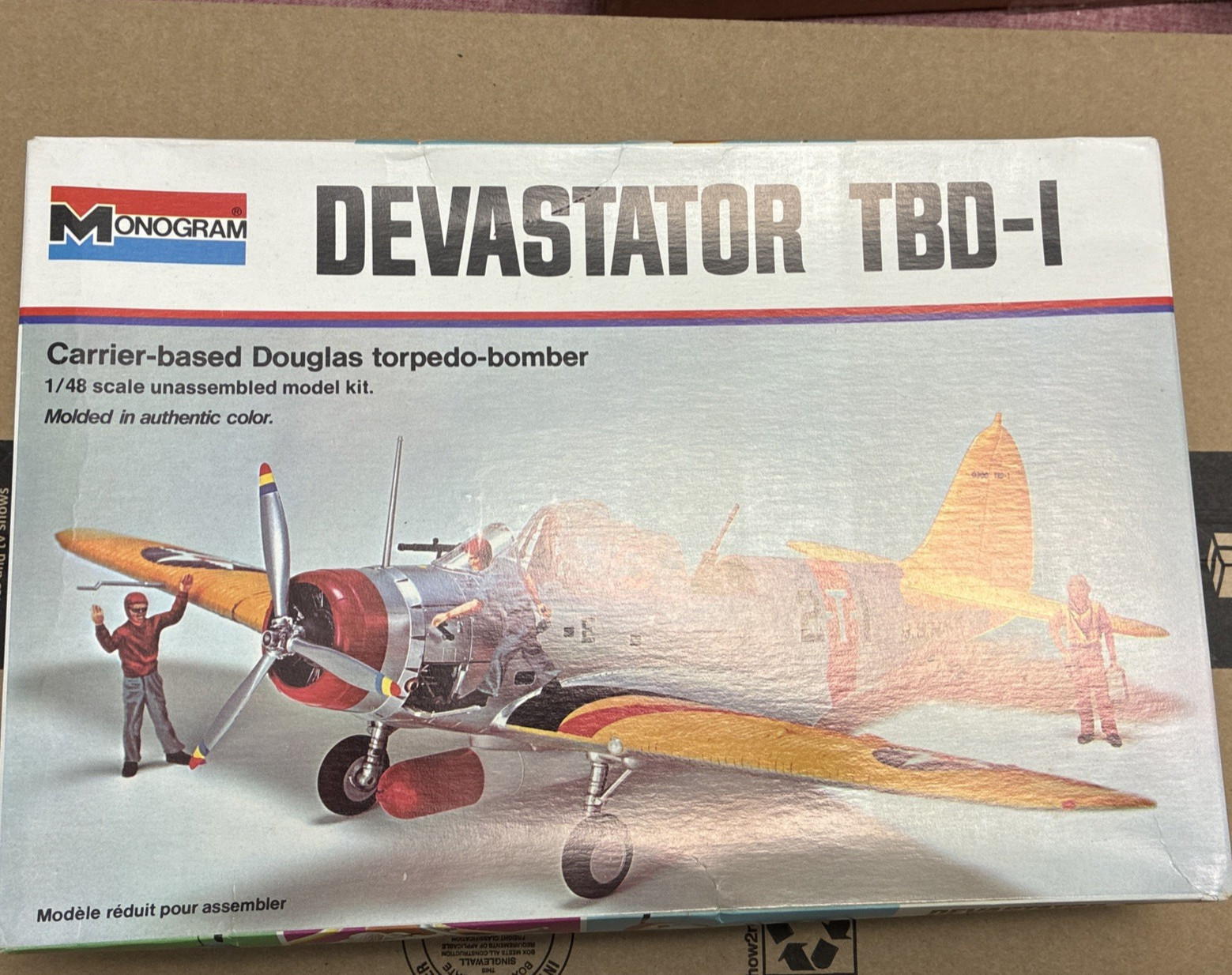 Vintage 1974 Copyright Monogram 1/48 Devastator TBD-1 Model Kit