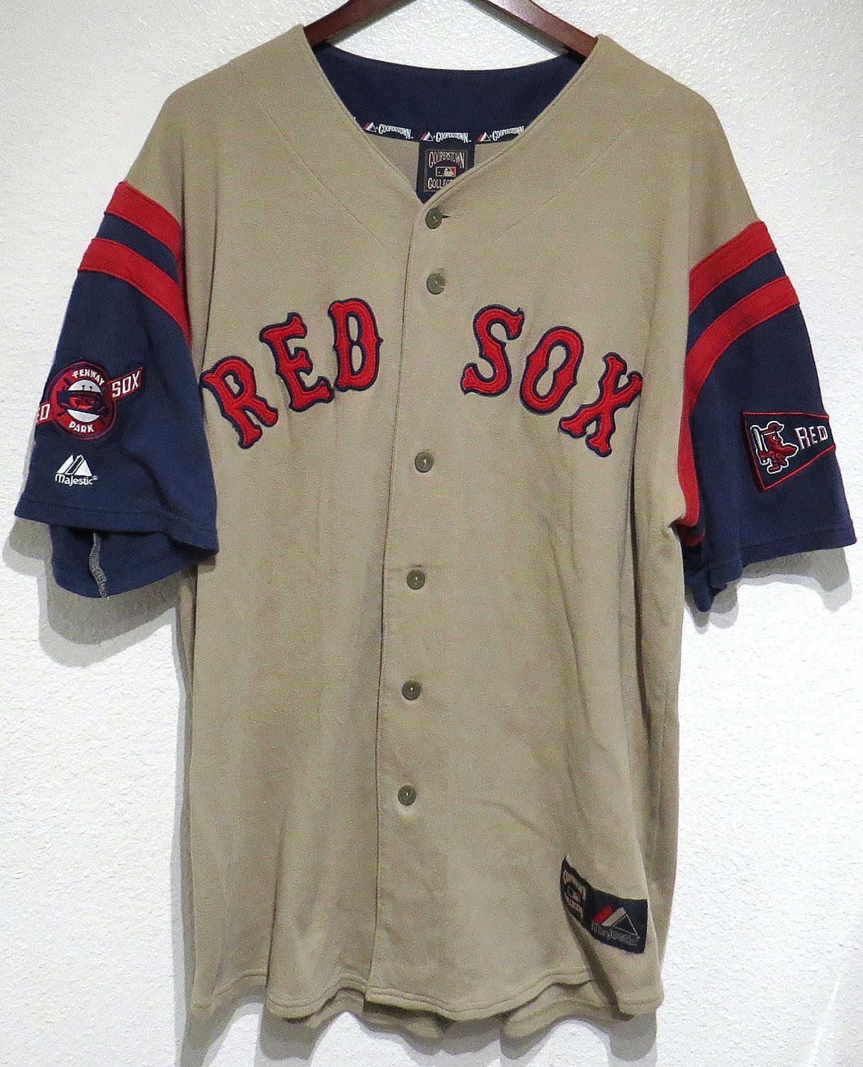 vtg Majestic CARL YASTRZEMSKI #8 Cooperstown Collection Jersey L Yaz
