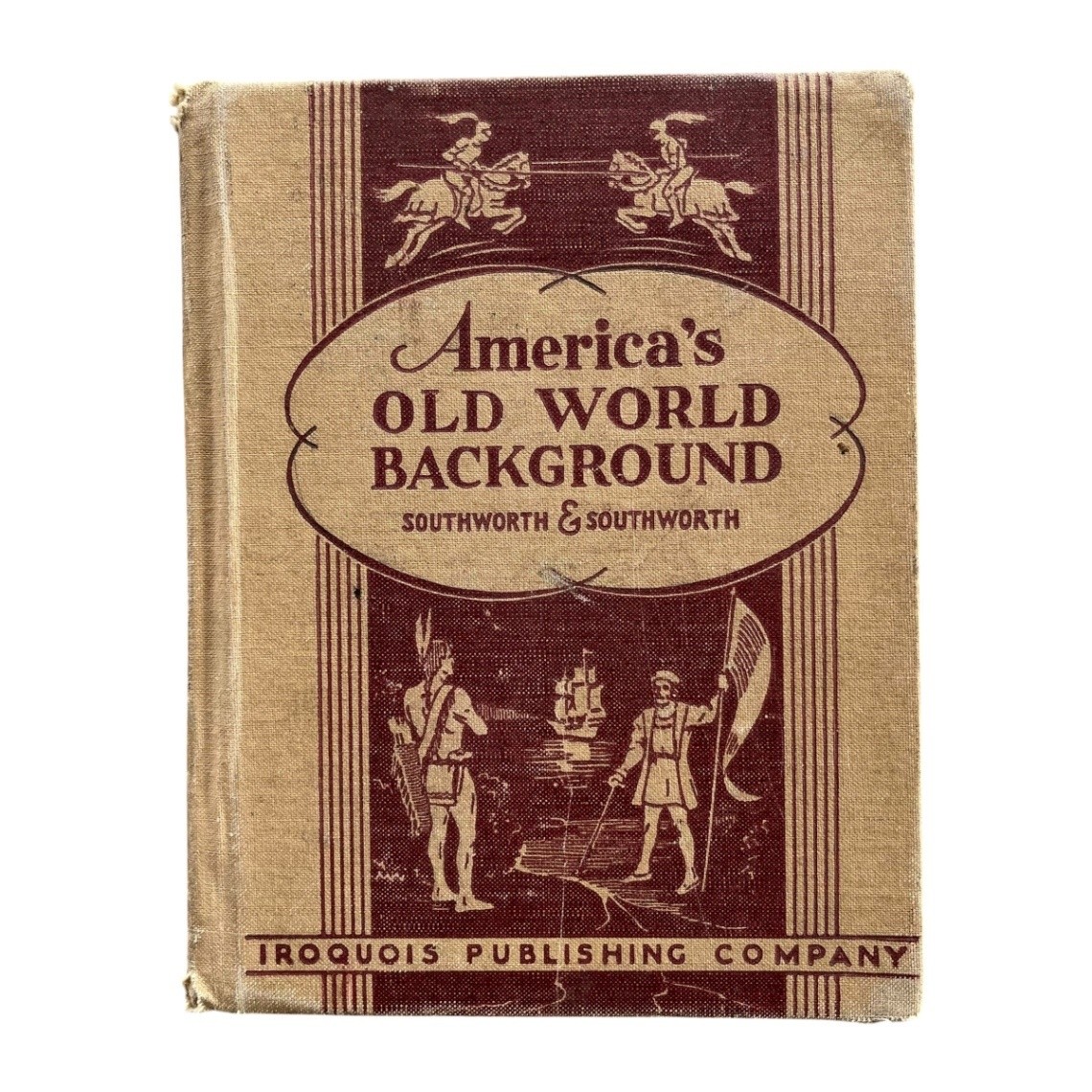 Vintage America\'s Old World Background Hardcover History Textbook 1943 Vintage America\'s Old World Background Hardcover History Textbook 1943