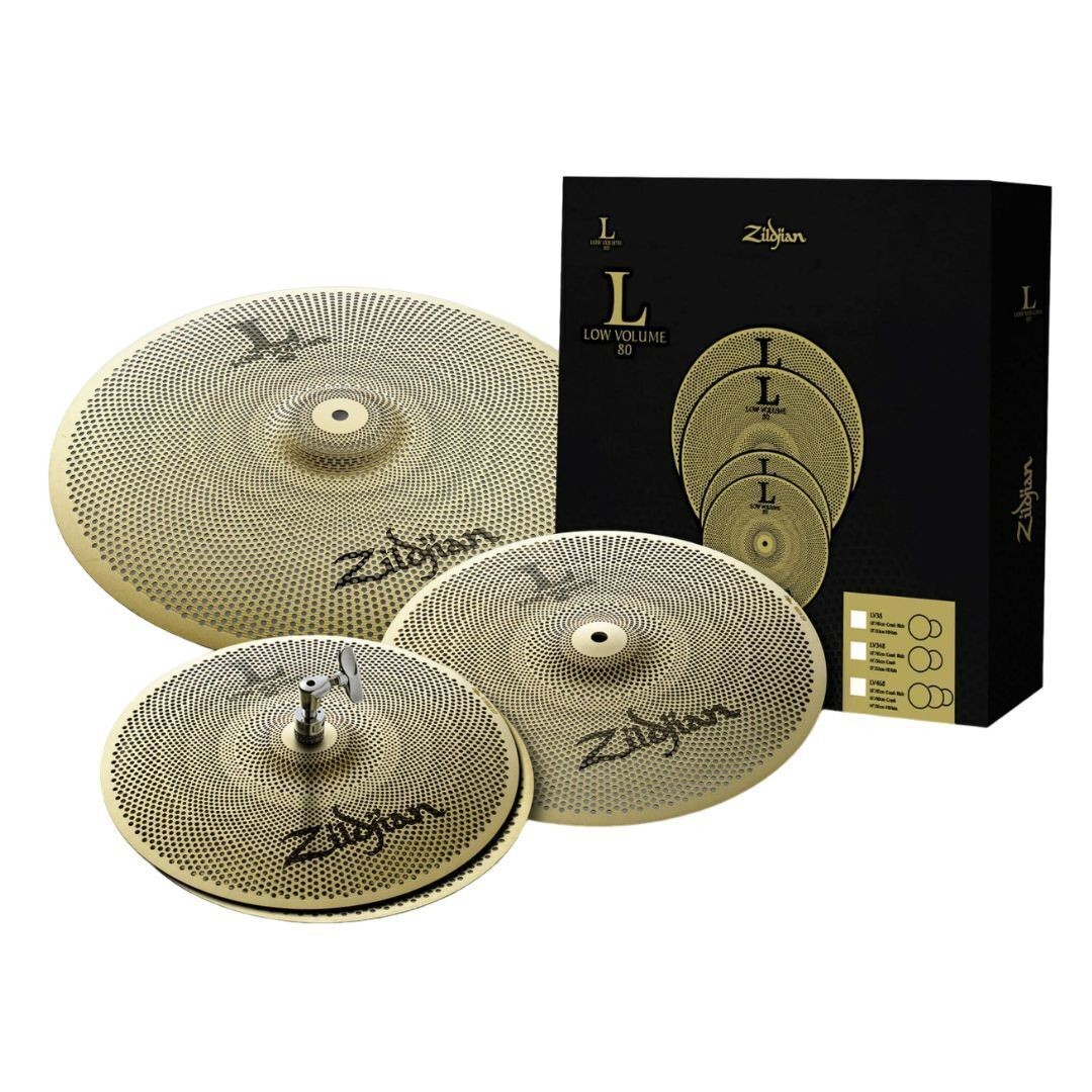 Zildjian L80 Low Volume Cymbal Pack of Hi Hats Crash and Crash Ride