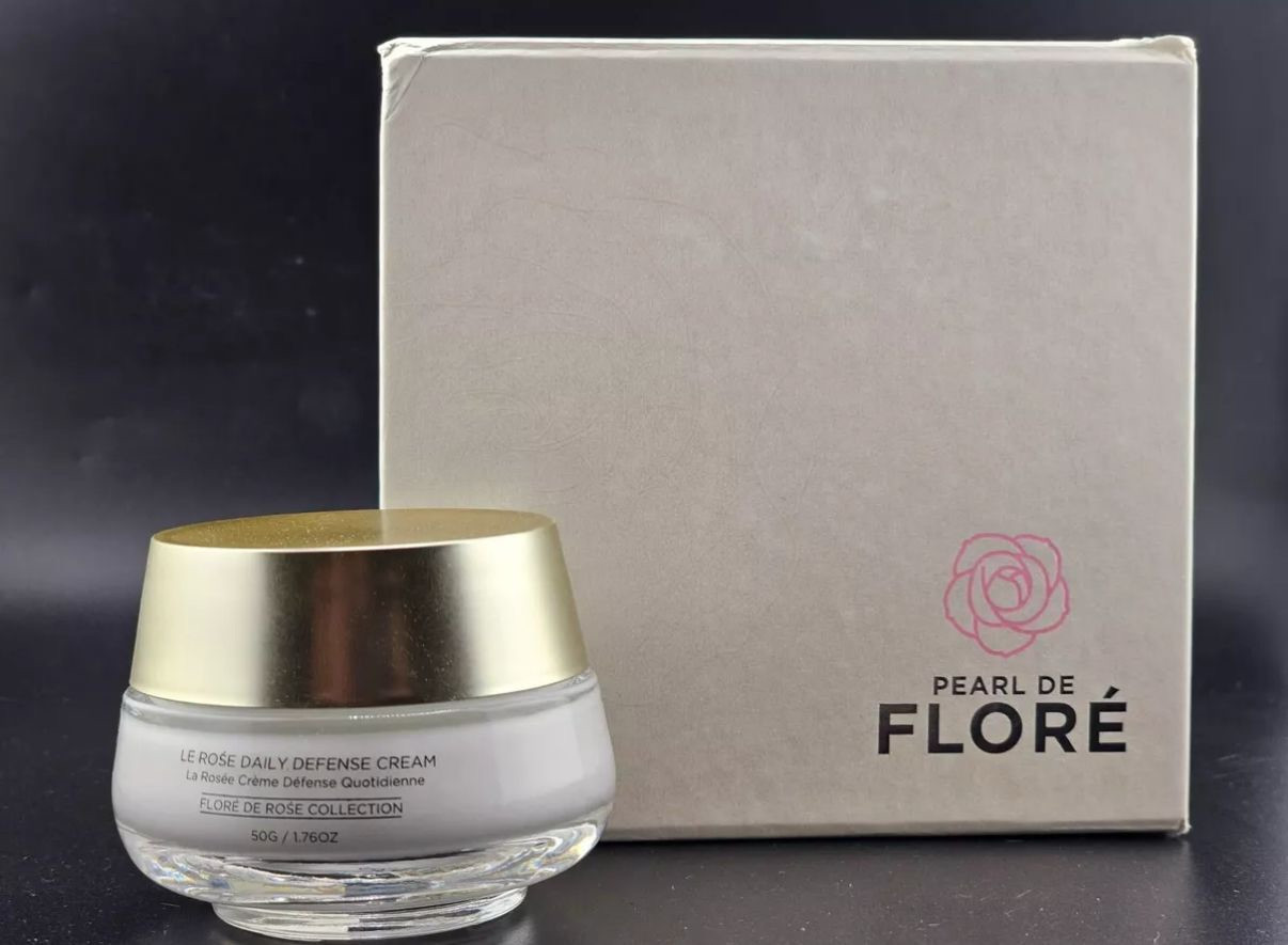Pearl de Flore Le Rose Daily Defense Cream, New- 1.76oz/50g