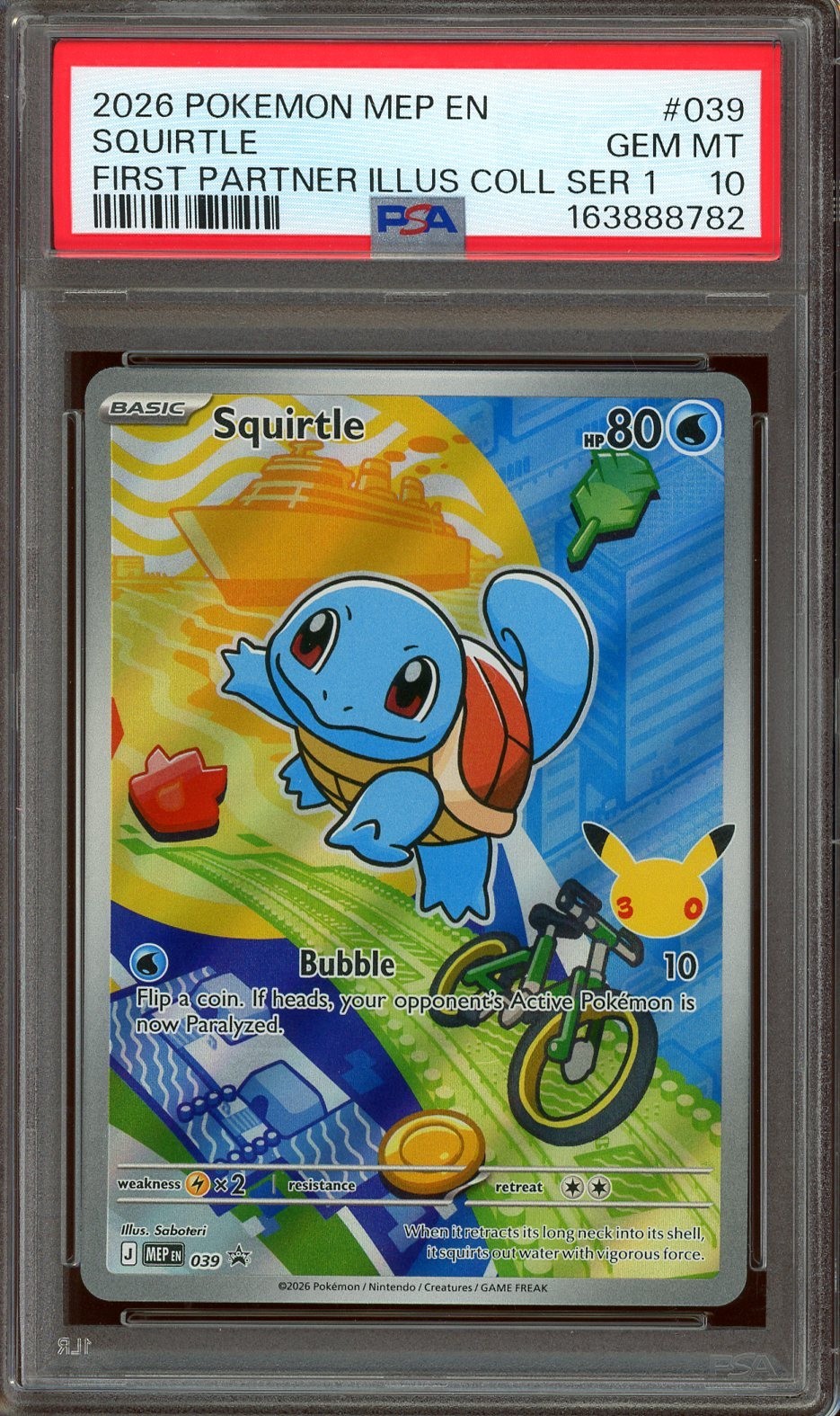 2026 Pokemon Mega Evolution Promos #039 Squirtle First Partner Series 1 PSA 10 2026 Pokemon Mega Evolution Promos #039 Squirtle First Partner Series 1 PSA 10