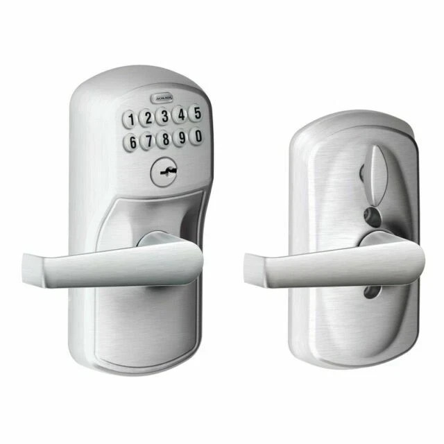 Schlage FE595 PLY 626 ELA Keypad Camelot Electronic Keypad Door Flex Lock Satin