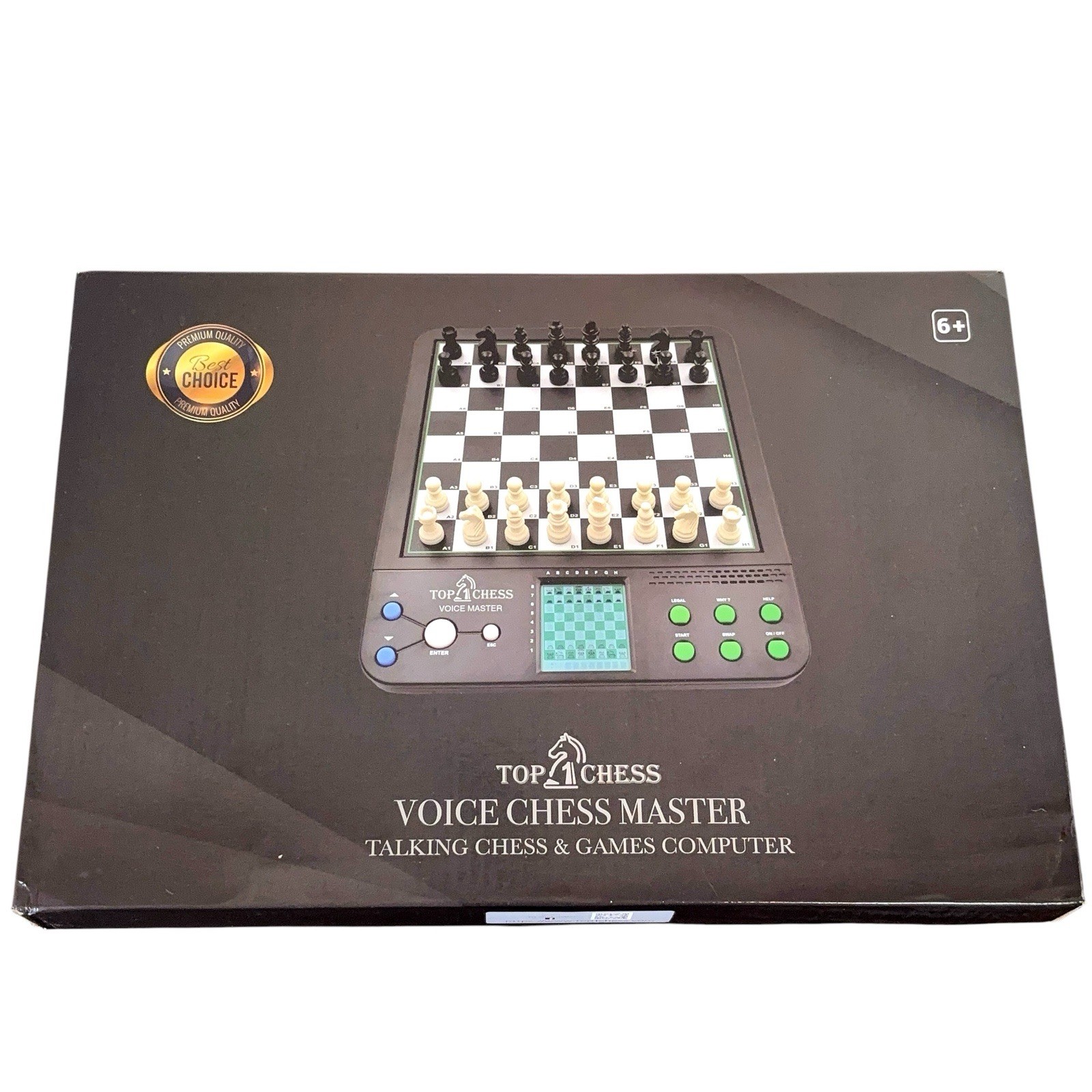 TOP 1 CHESS Model 926 Voice Master Electronic Talking Chess Set Tutor 8 in 1 New