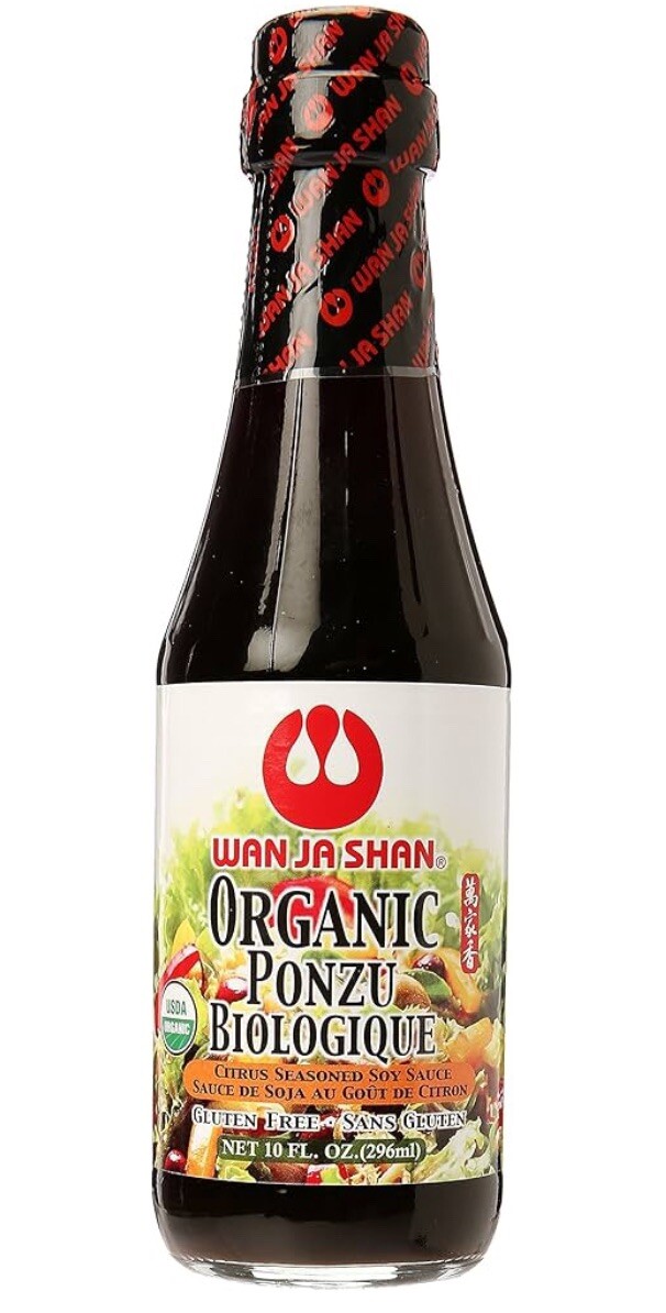 WAN JA SHAN Organic Ponzu Sauce Citrus Seasoned Soy Sauce, 10 Oz Pack of 3