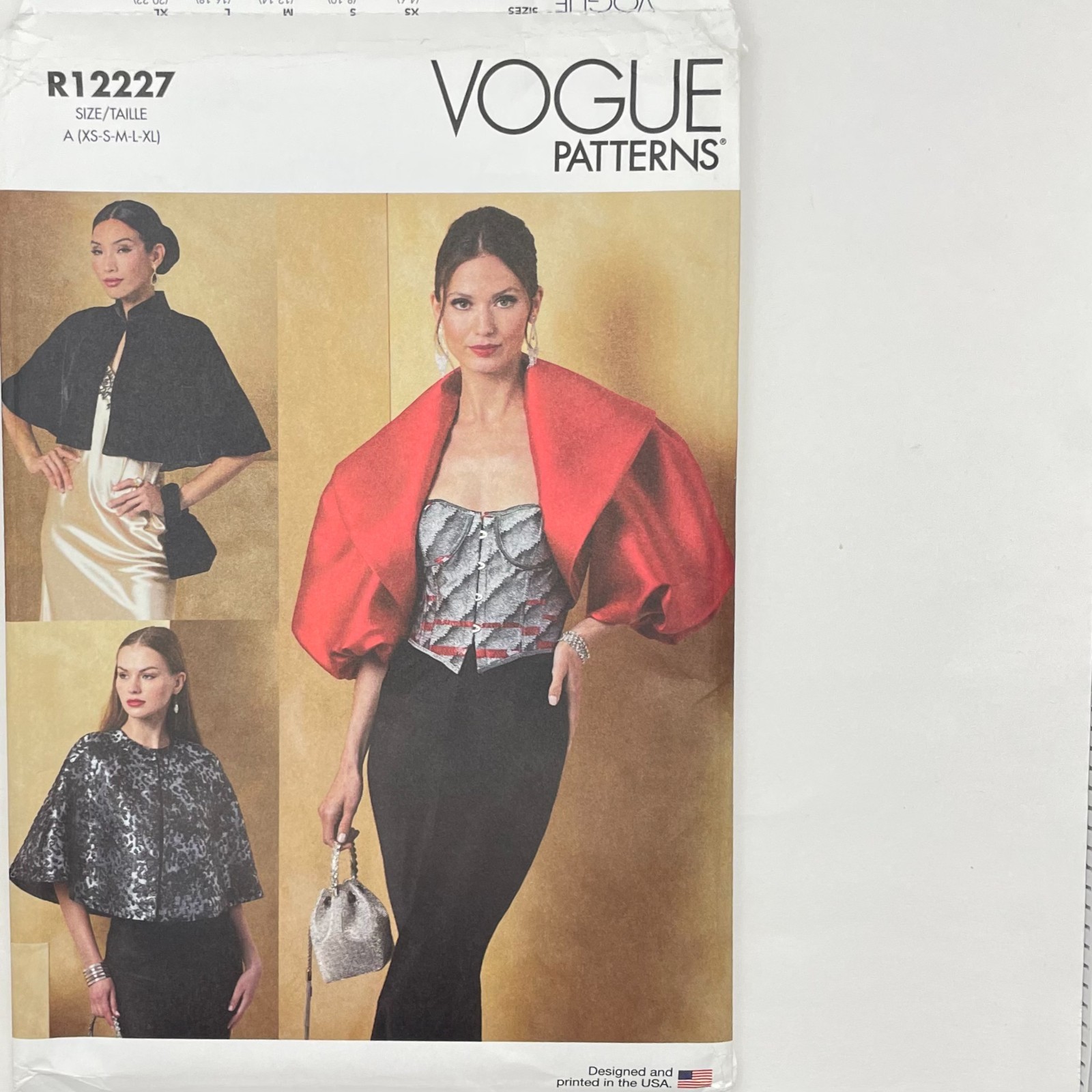 Pattern Misses Sz XS-XL Bolero Jacket & Capes Vogue R12227 New/Uncut Pattern Misses Sz XS-XL Bolero Jacket & Capes Vogue R12227 New/Uncut