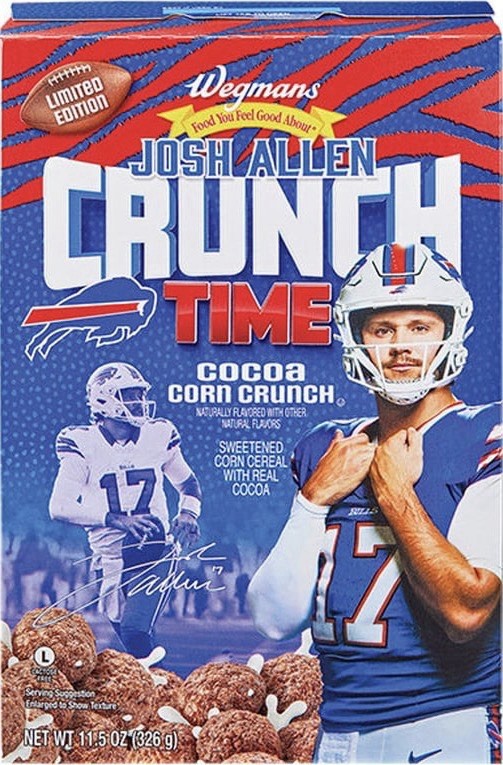 Josh Allen Crunch Time Cocoa Corn Limited Edition Cereal Box  Buffalo Bills 2026