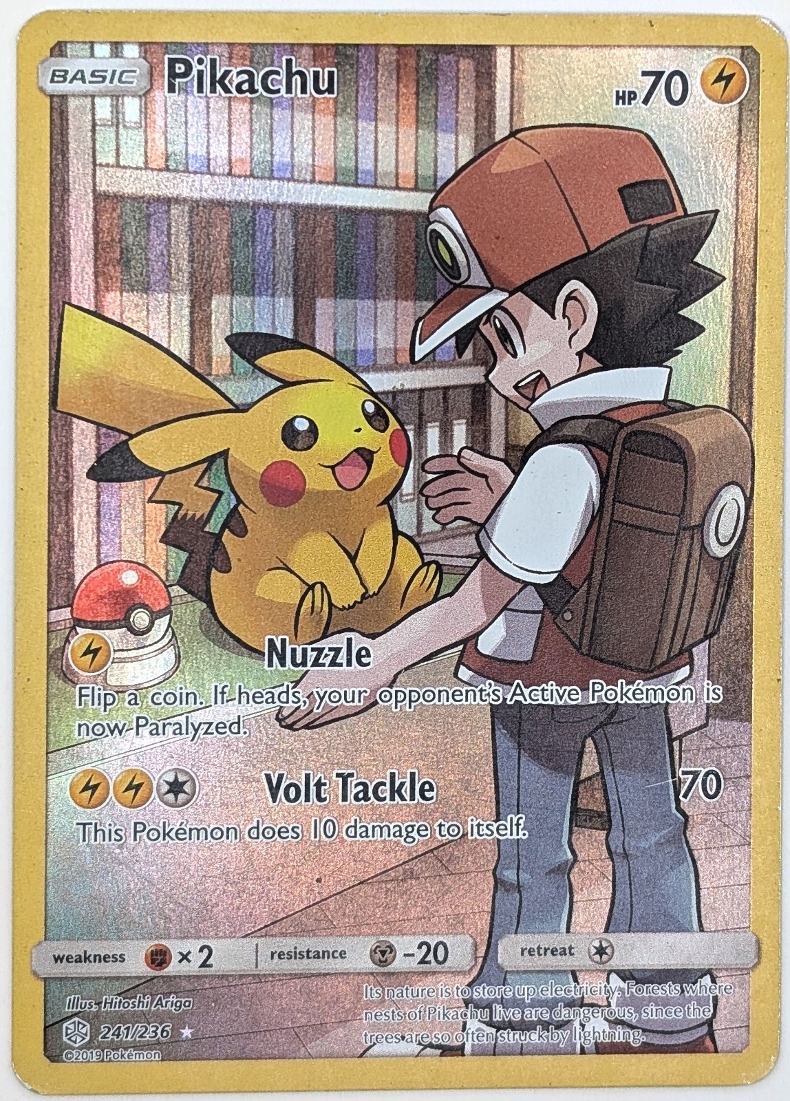 Pokemon Pikachu 241/236 - Cosmic Eclipse Pikachu Secret Rare Full Art Pokemon Pikachu 241/236 - Cosmic Eclipse Pikachu Secret Rare Full Art