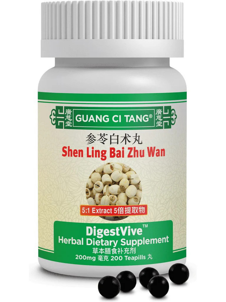 Guang Ci Tang DigestVive Shen Ling Bai Zhu Wan 200 Teapills Exp 02/2030