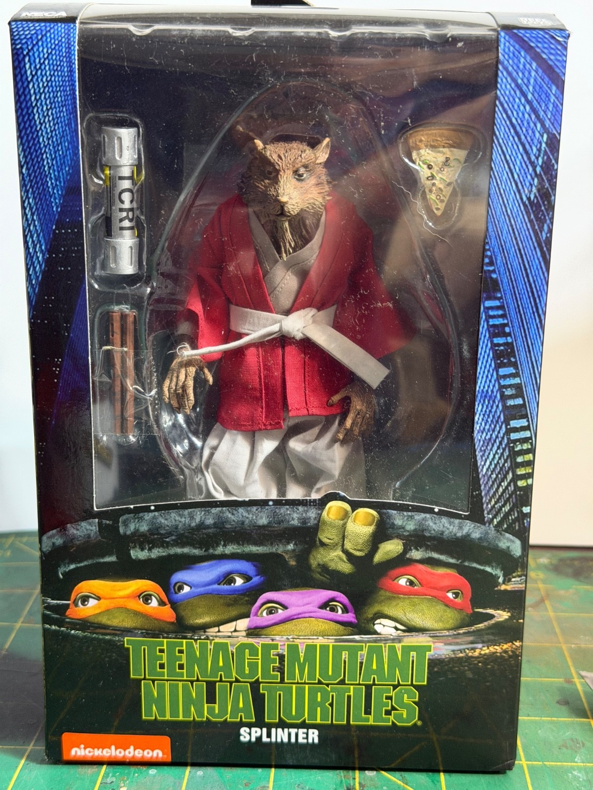 NECA TMNT Nickelodeon Splinter Action Figure Exclusive Boxed w/ Pizza Slice NECA TMNT Nickelodeon Splinter Action Figure Exclusive Boxed w/ Pizza Slice