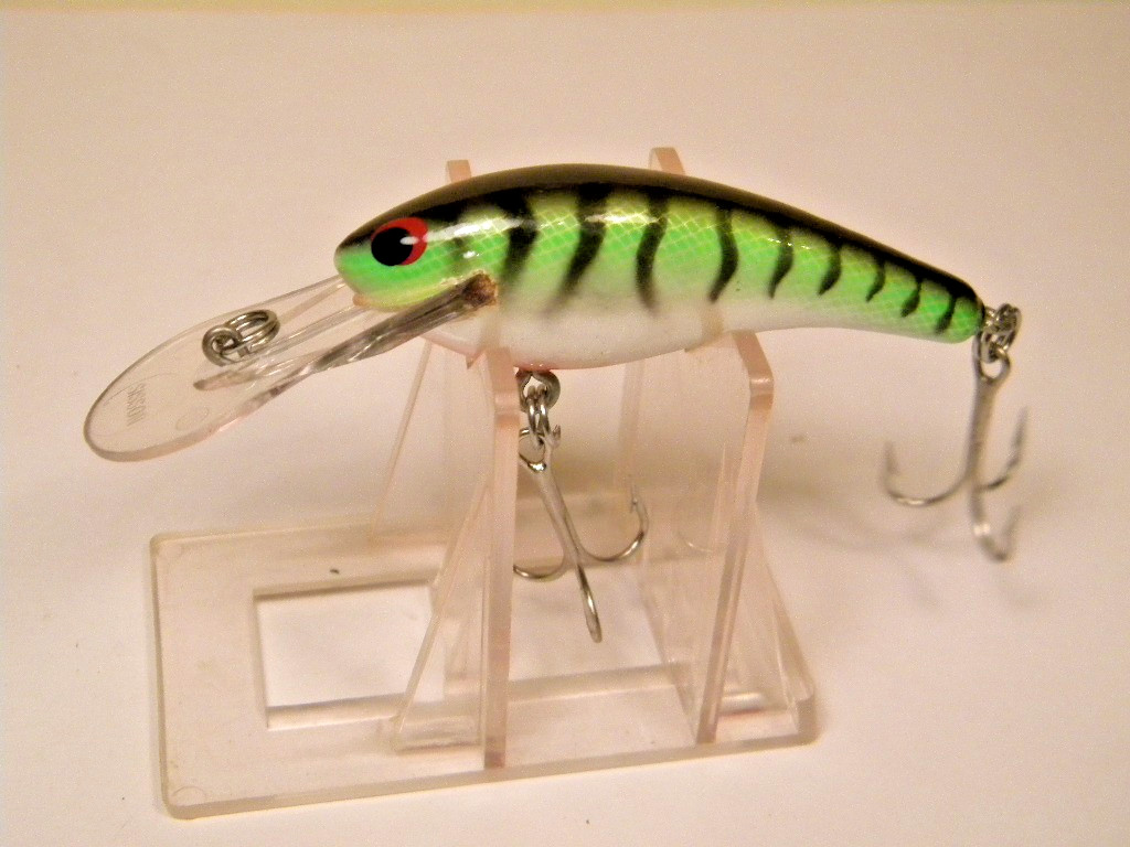 Vintage Sisson Heddon Wood Ticker Fire Tiger rattle crankbait lure